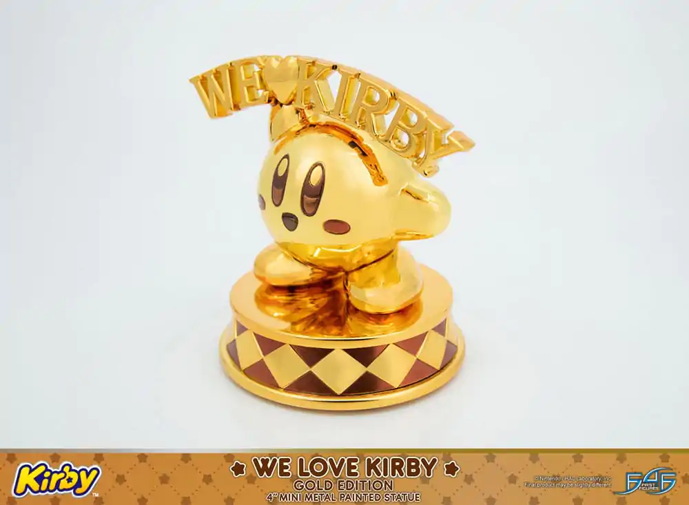 Kirby DieCast Statue We Love Kirby Gold Edition 10 cm fotografii produktu