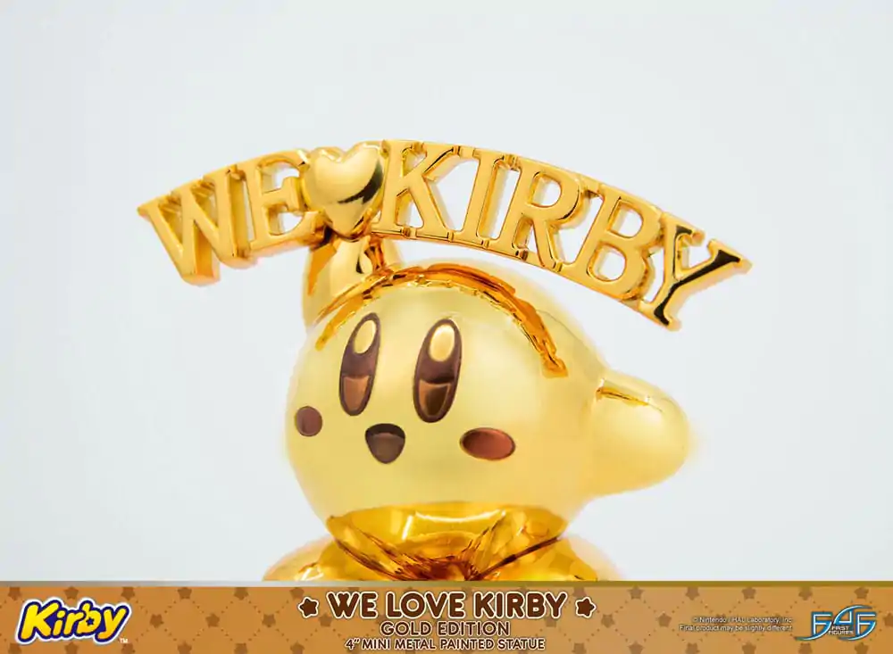 Kirby DieCast Statue We Love Kirby Gold Edition 10 cm fotografii produktu