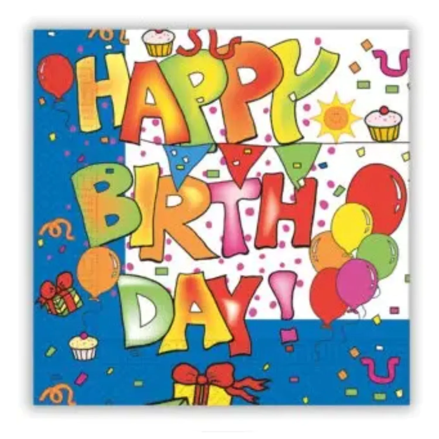 Kokliko Happy Birthday Ubrousky 20 ks 33x33 cm FSC fotografii produktu