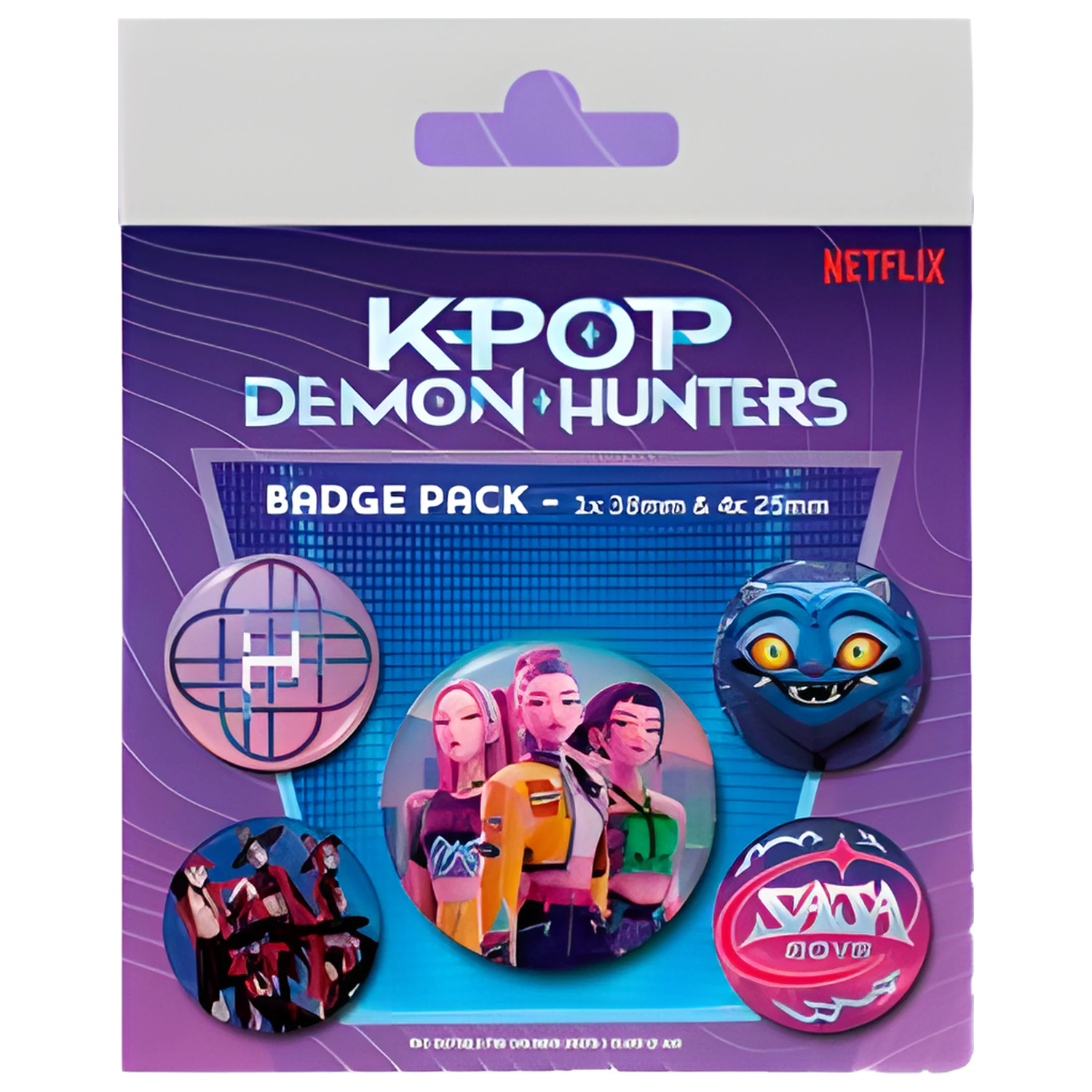 KPop Demon Hunters balení 5 odznaků fotografii produktu