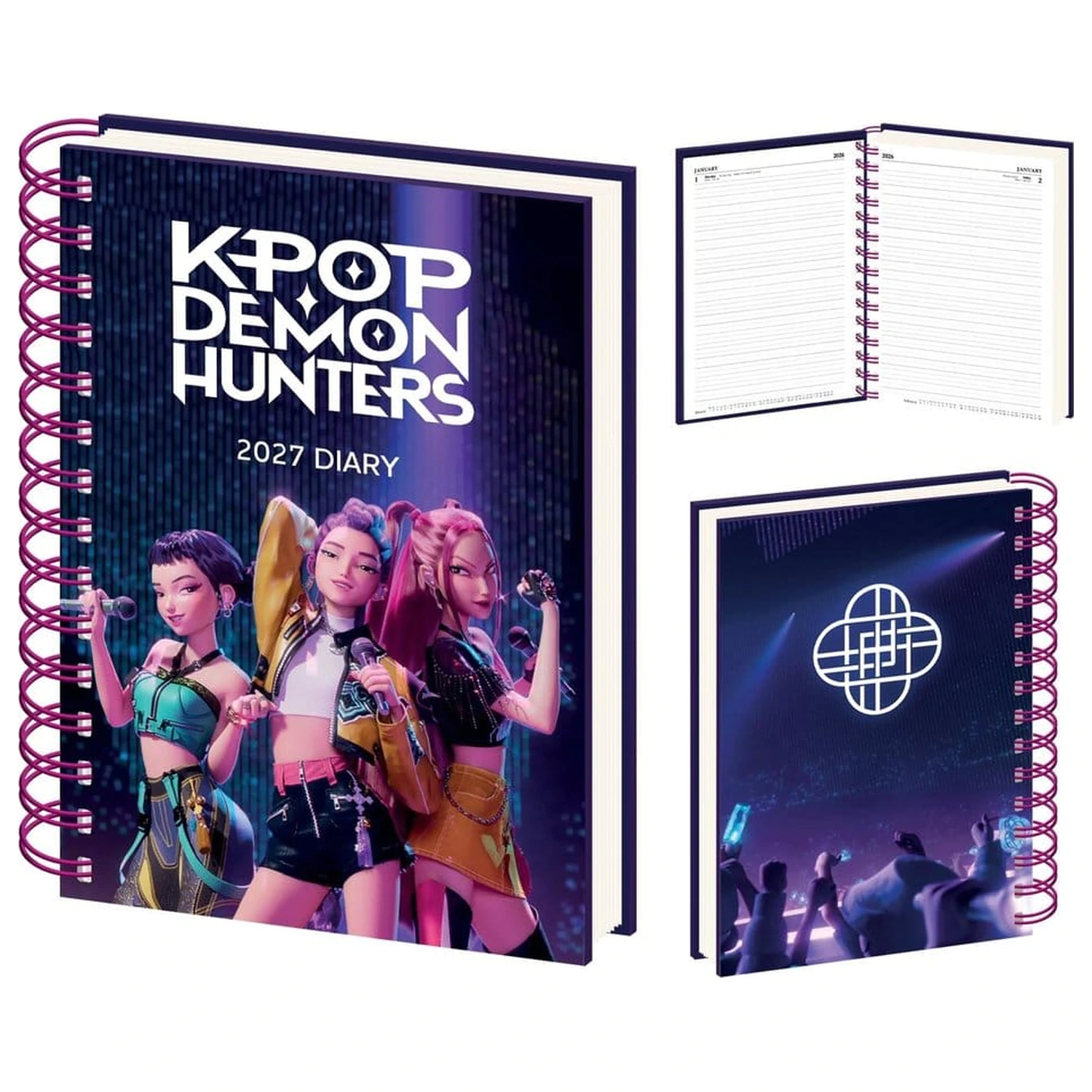 KPop Demon Hunters A5 Wiro Diář 2027 fotografii produktu