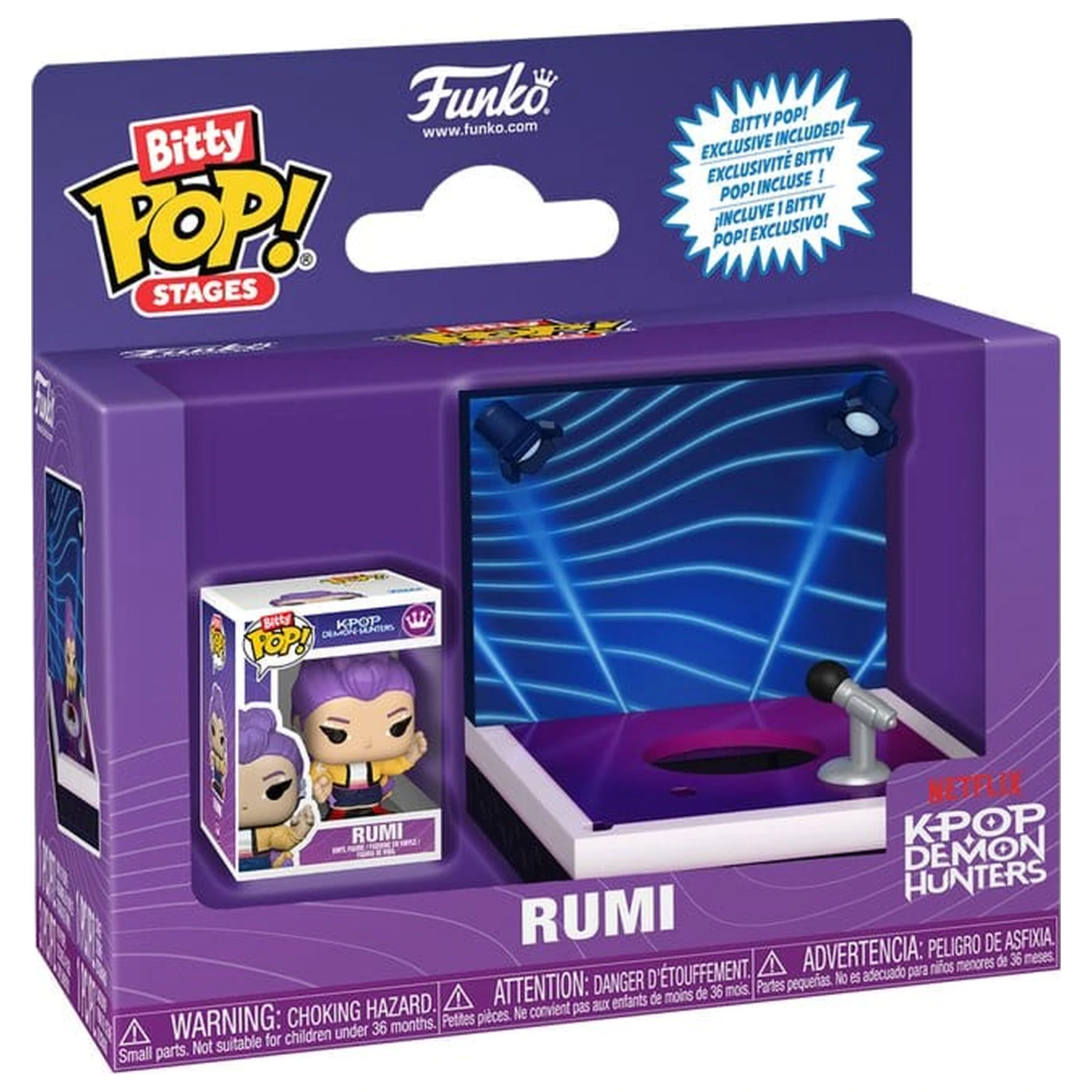 KPop Demon Hunters Bitty Funko POP! Stages Vinyl figurka Rumi 2,5 cm fotografii produktu