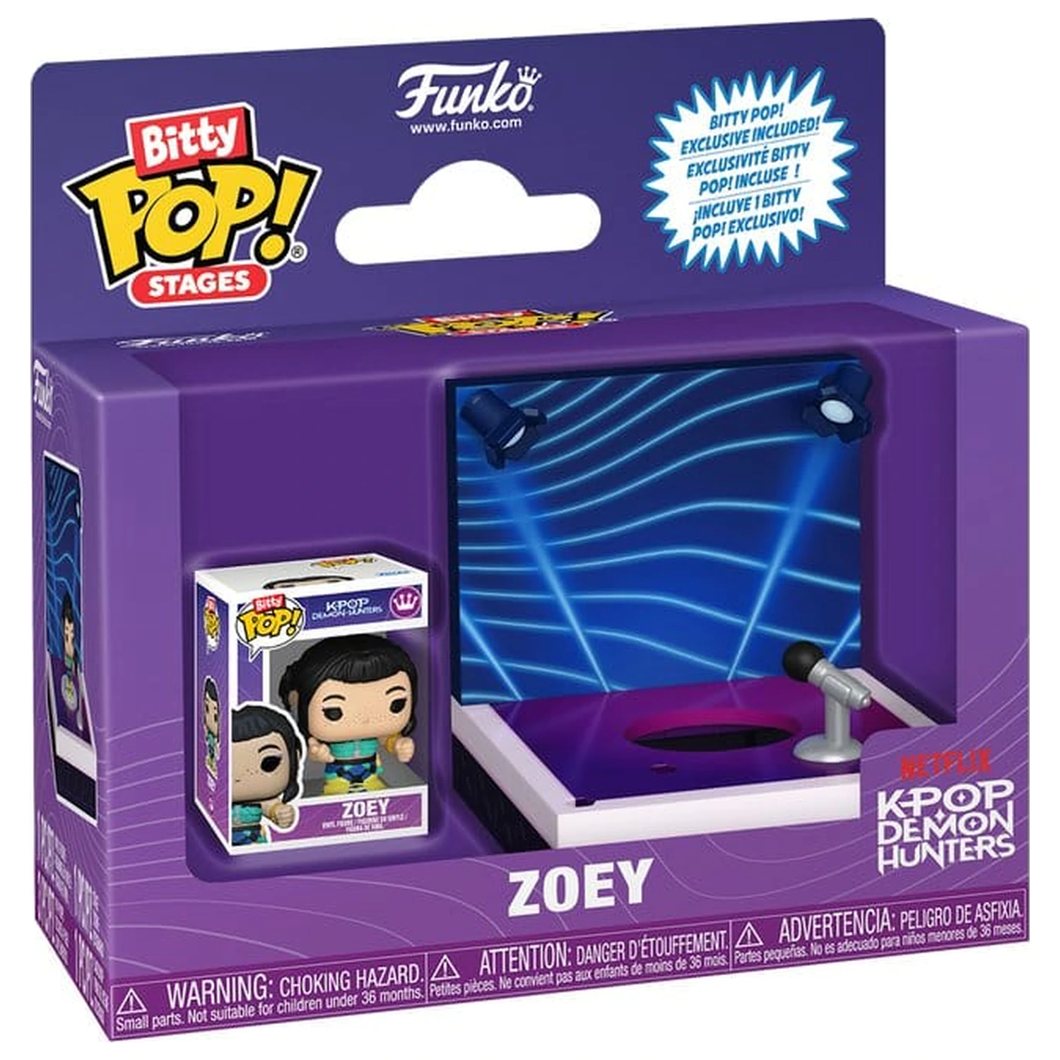 KPop Demon Hunters Bitty Funko POP! Stages Vinylová Figurka Zoey 2,5 cm fotografii produktu