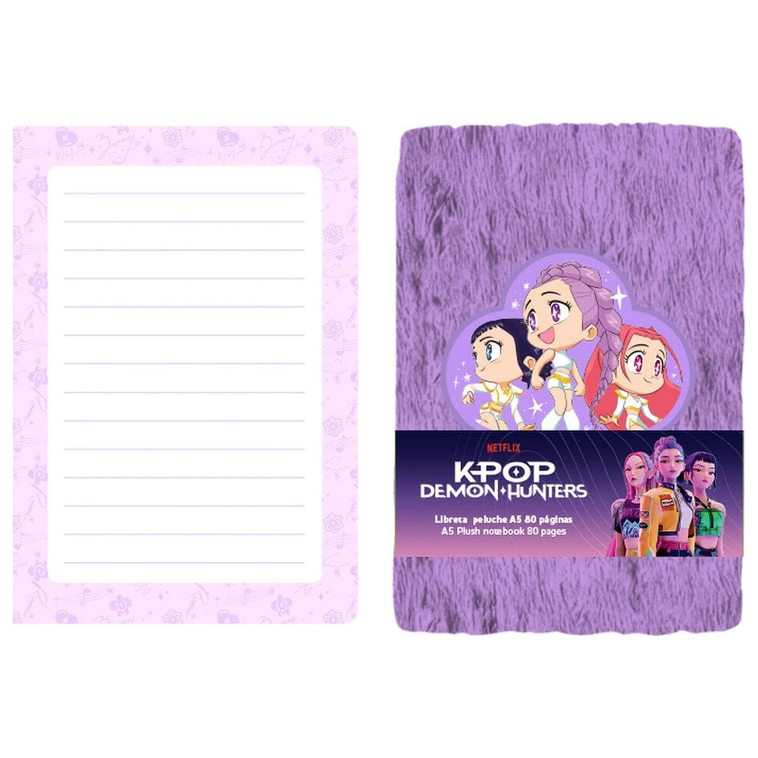 Kpop Demon Hunters Chibi A5 plyšový zápisník fotografii produktu