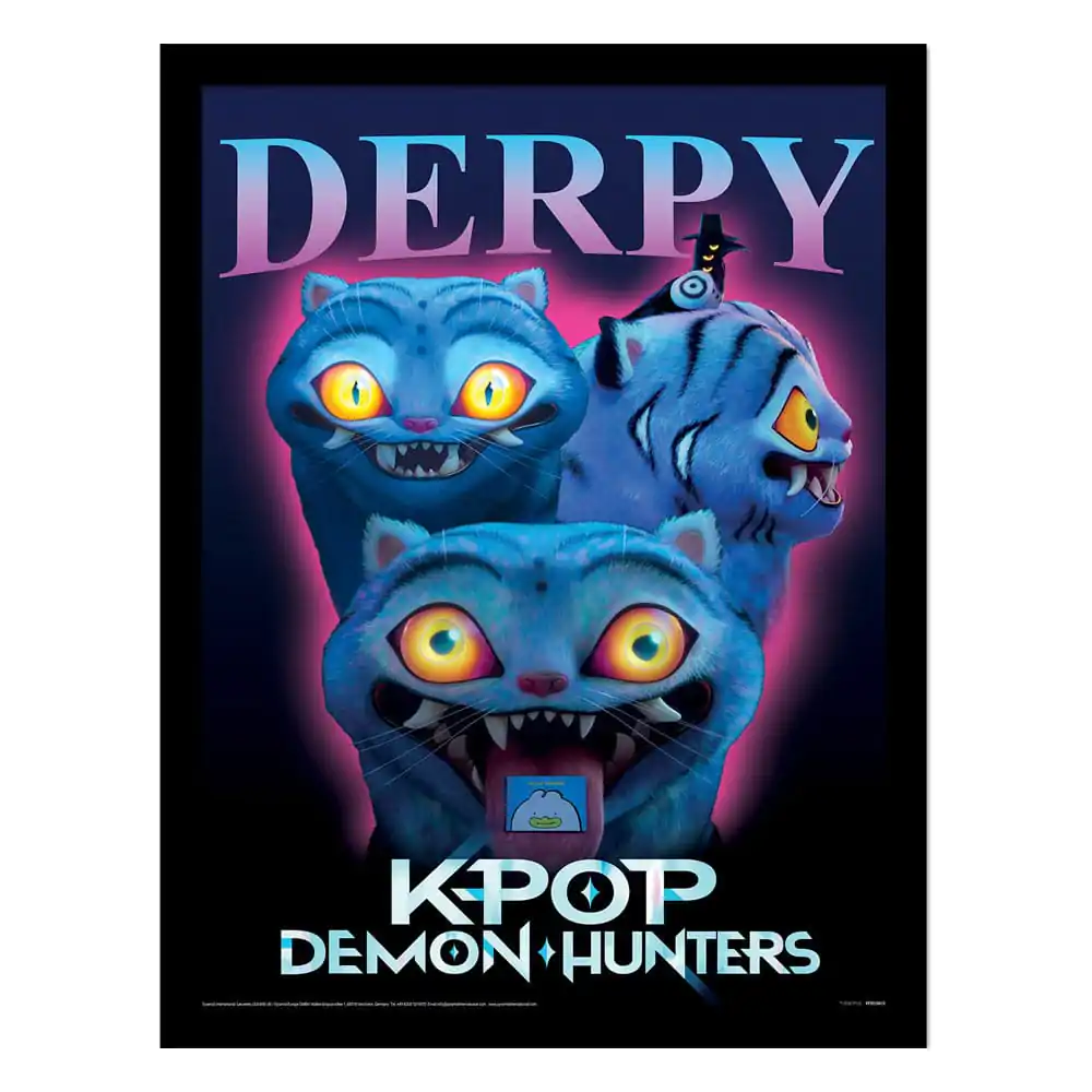KPop Demon Hunters sběratelský tisk zarámovaný plakát Derpy fotografii produktu