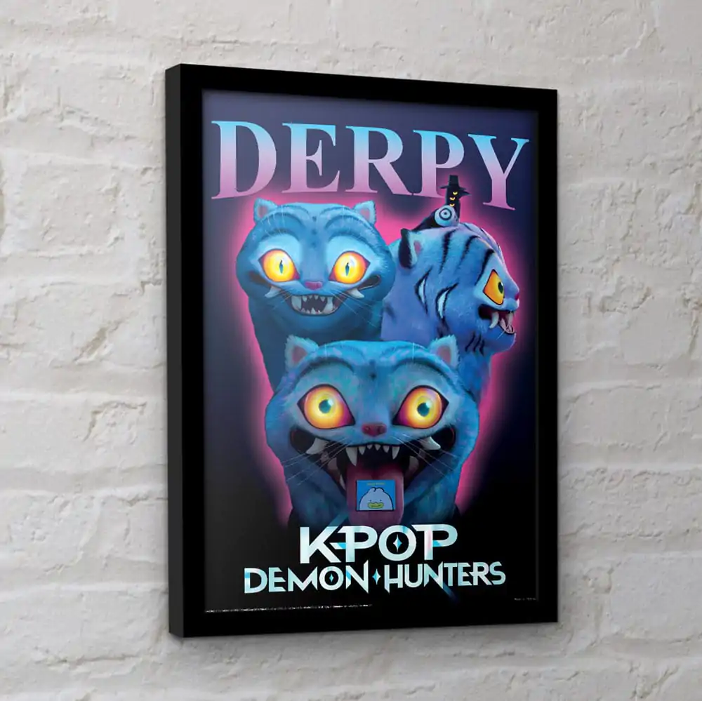 KPop Demon Hunters sběratelský tisk zarámovaný plakát Derpy fotografii produktu