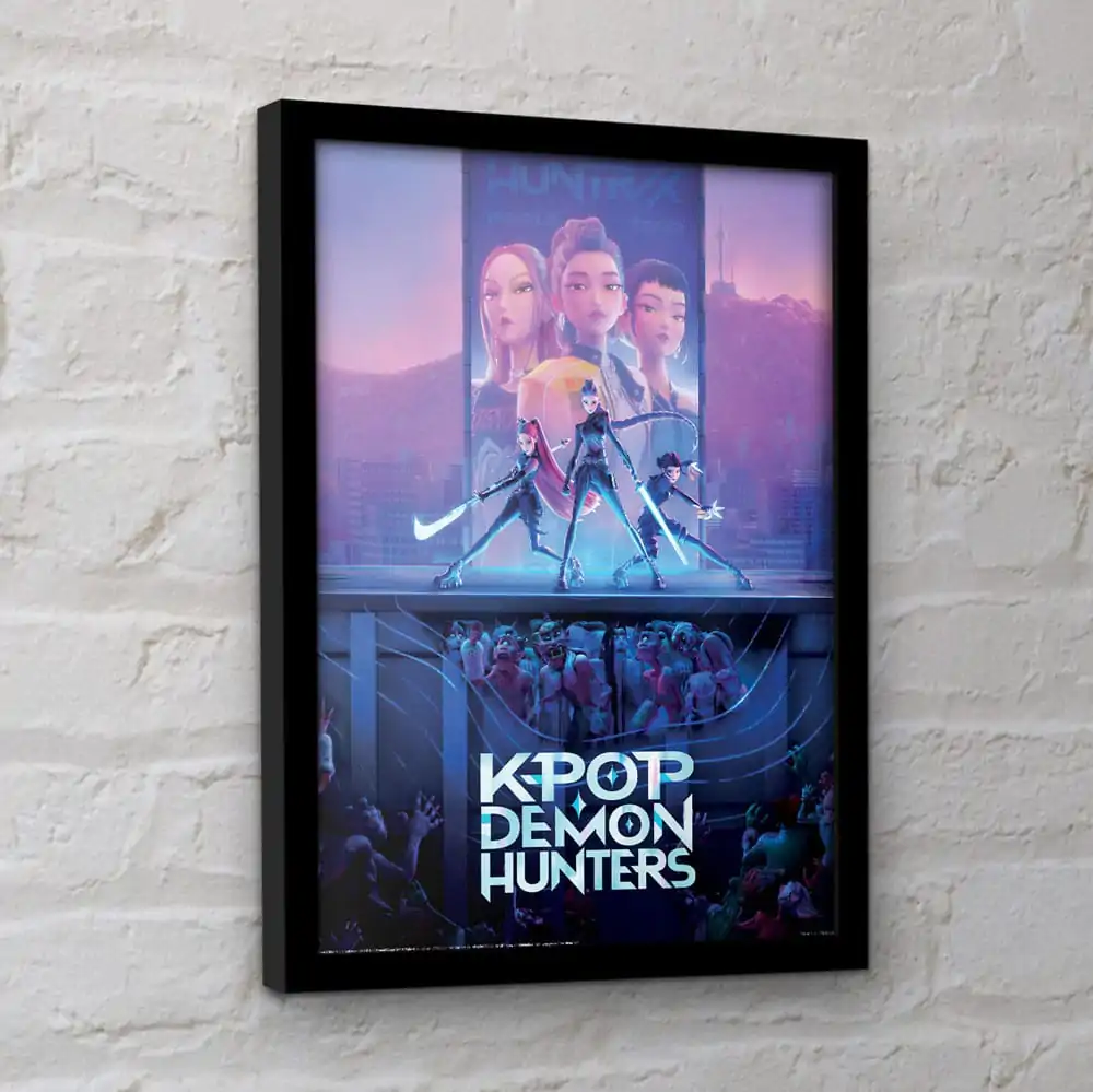 KPop Demon Hunters sběratelský tisk zarámovaný plakát Movie Key Art fotografii produktu