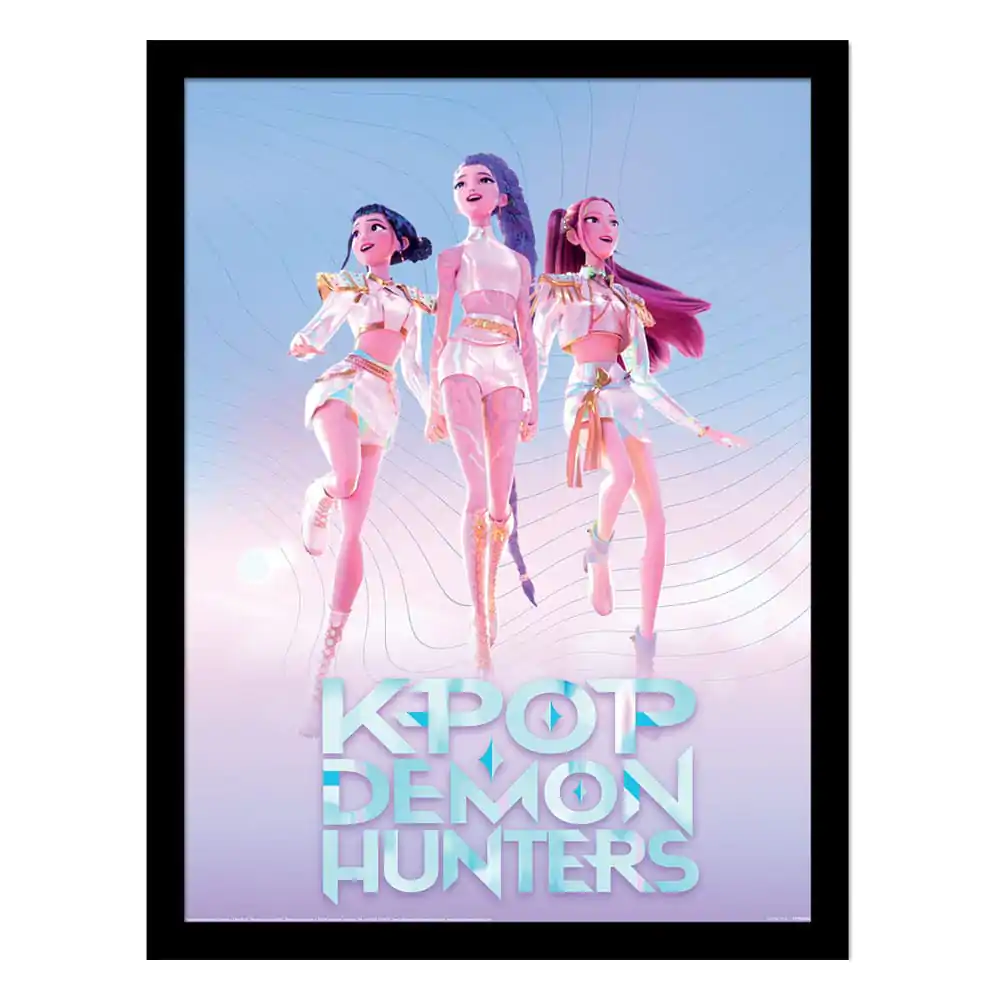 KPop Demon Hunters sběratelský tisk zarámované plakátové trio fotografii produktu