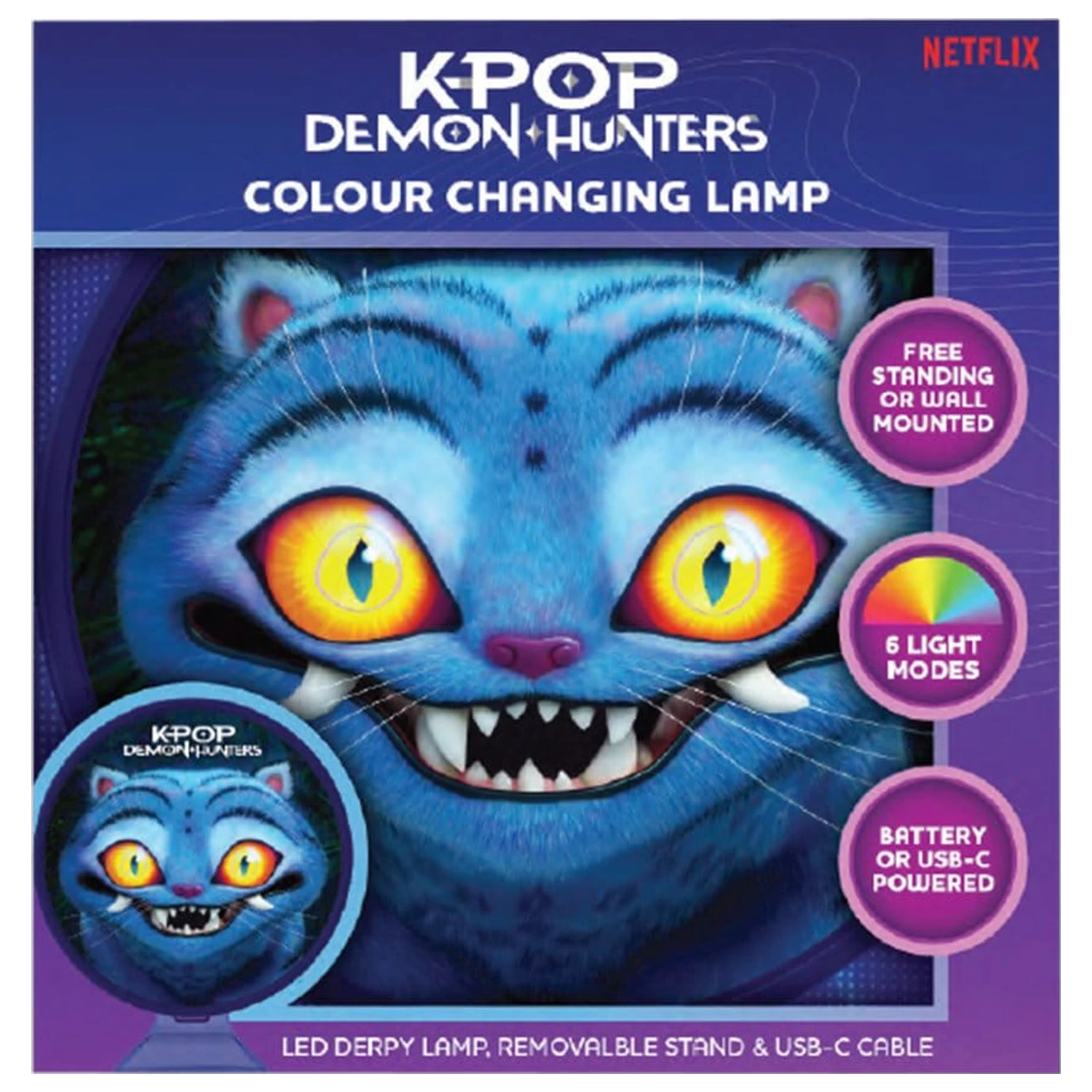 KPop Demon Hunters náladová lampa s USB-C Derpy 11cm fotografii produktu