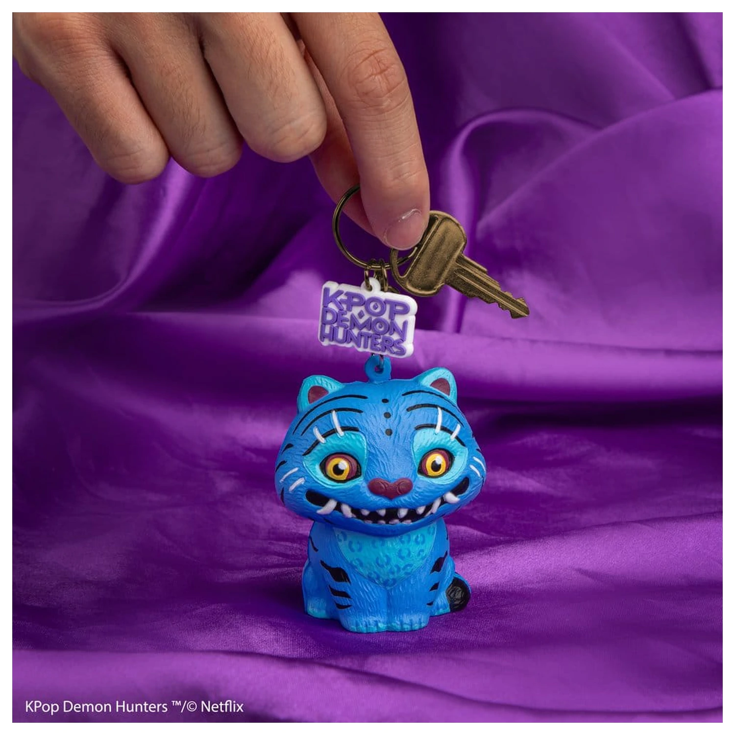 KPop Demon Hunters Squishy Klíčenka Derpy Tiger fotografii produktu