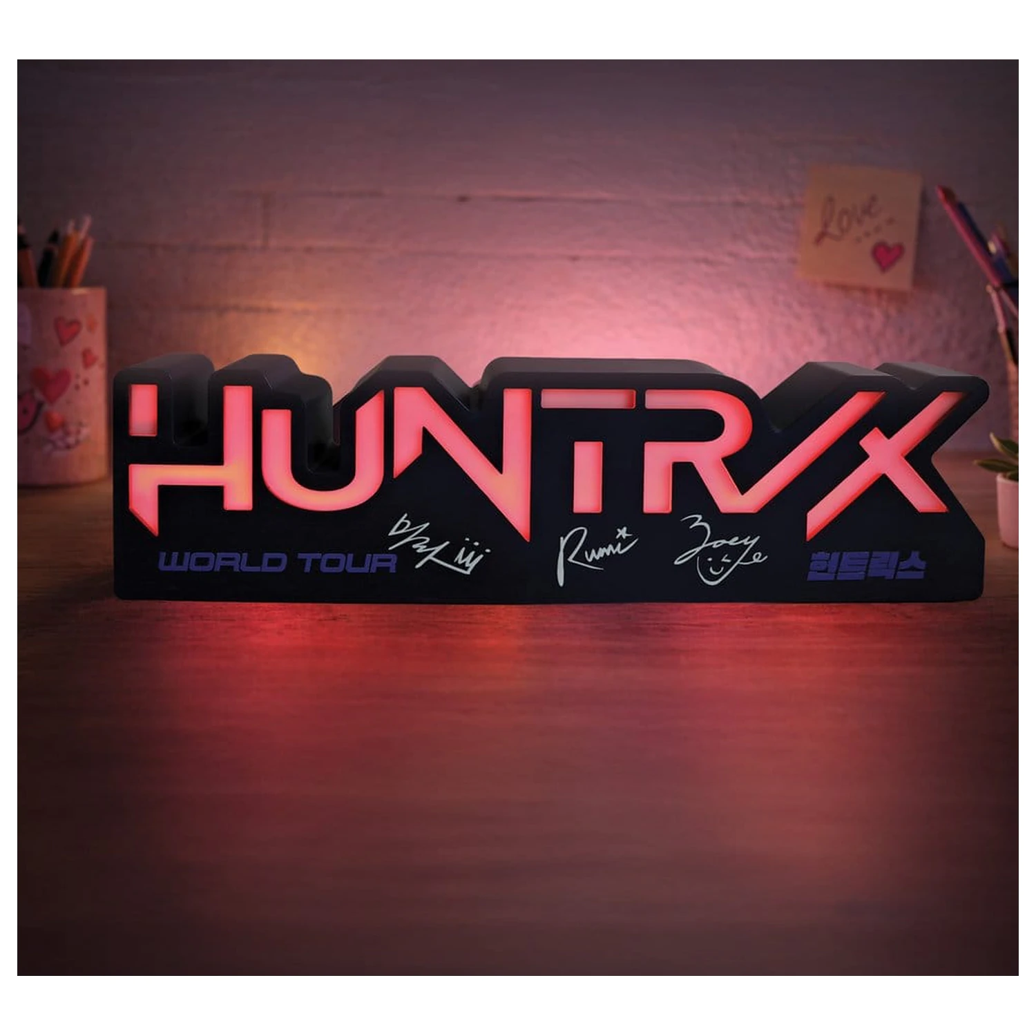 KPop Demon Hunters Lamp Huntr/x Logo fotografii produktu