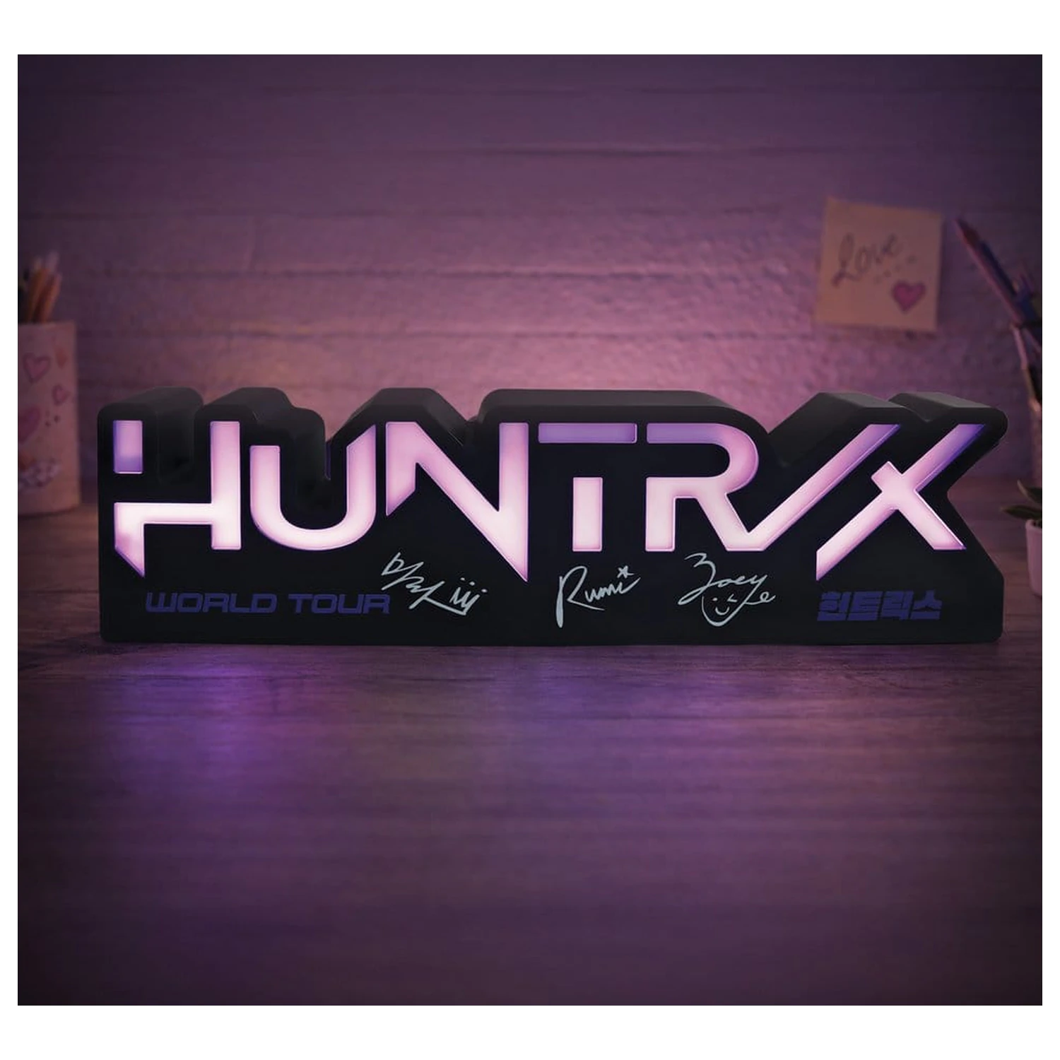 KPop Demon Hunters Lamp Huntr/x Logo fotografii produktu