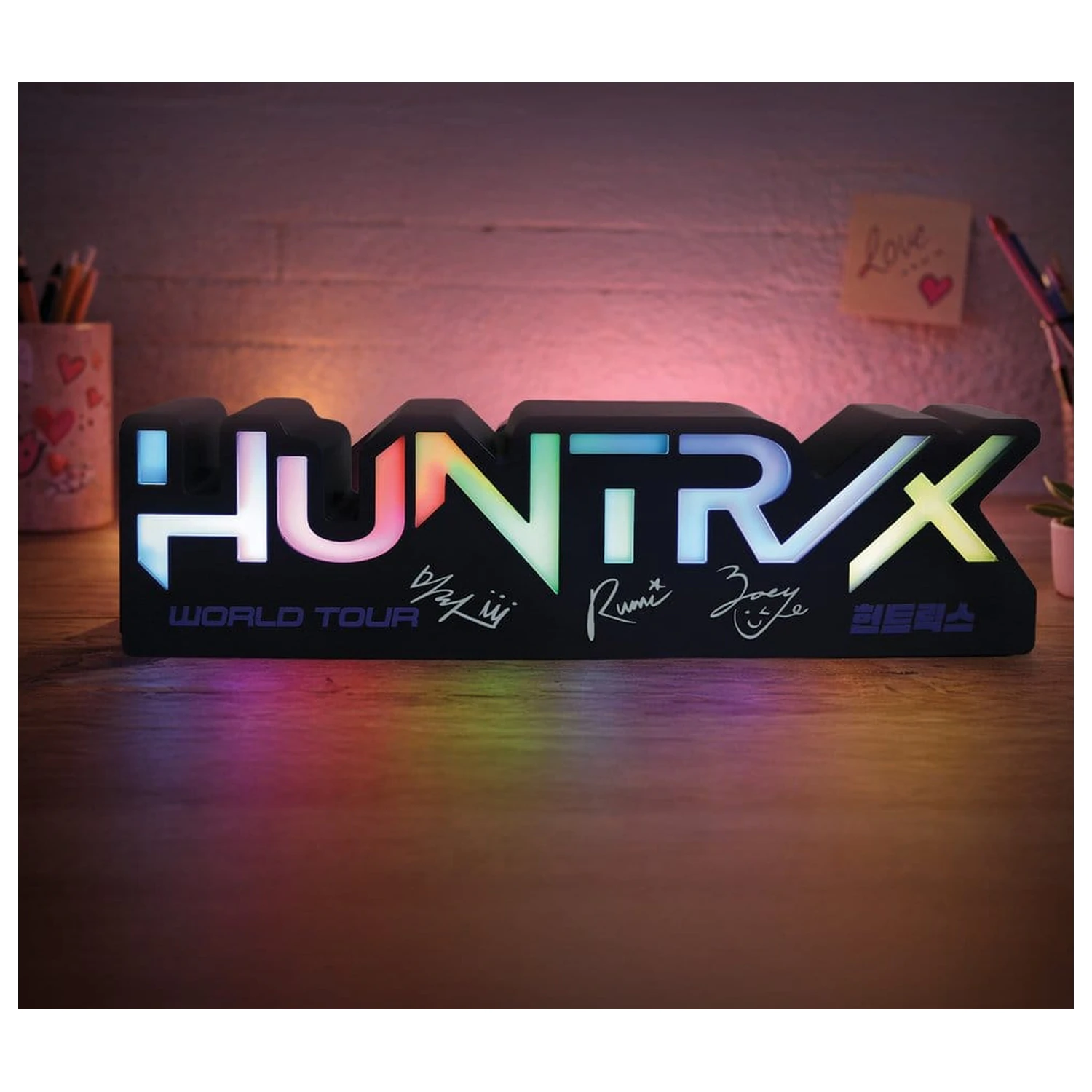 KPop Demon Hunters Lamp Huntr/x Logo fotografii produktu
