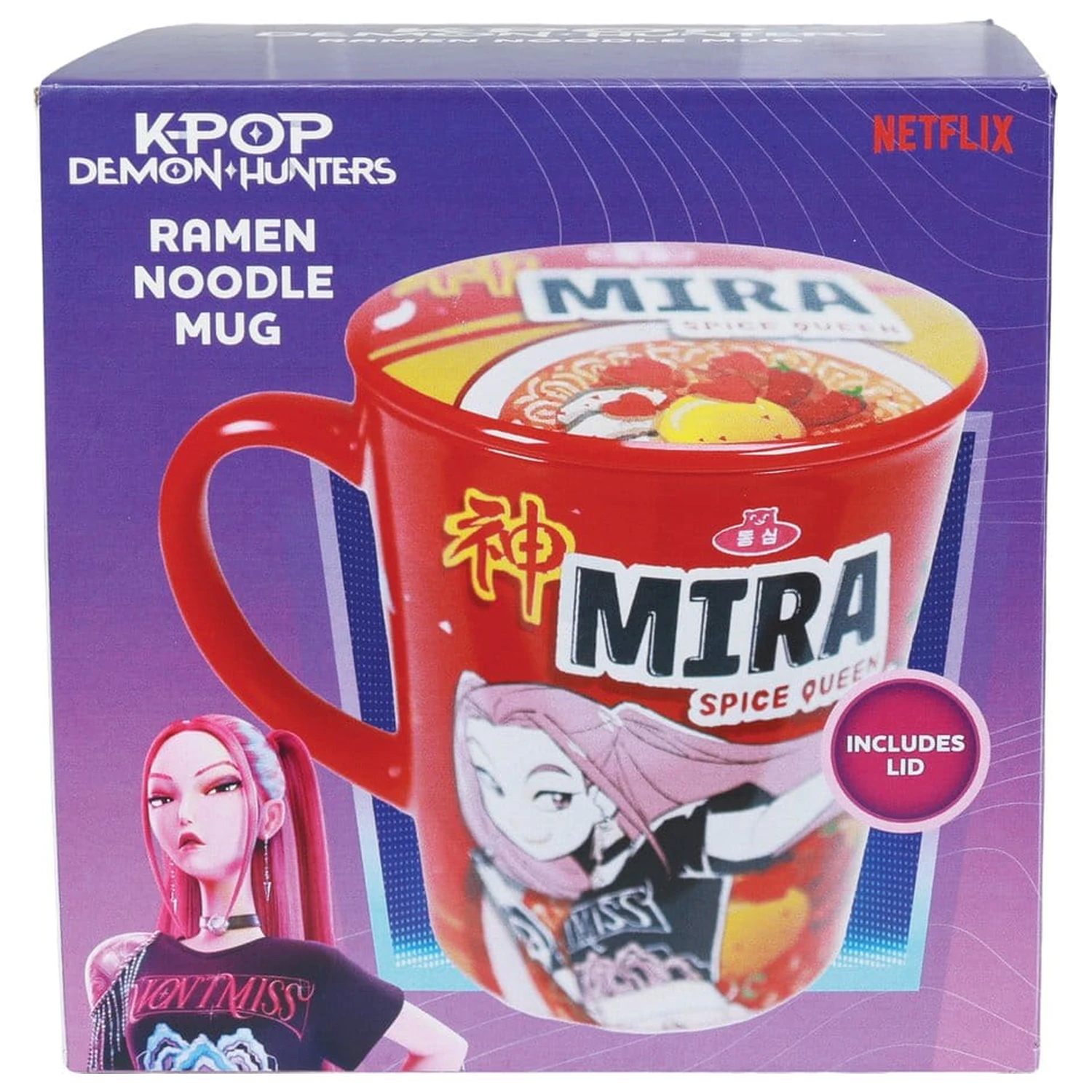 Kpop Demon Hunters hrnek s víčkem Huntr/x Ramen fotografii produktu