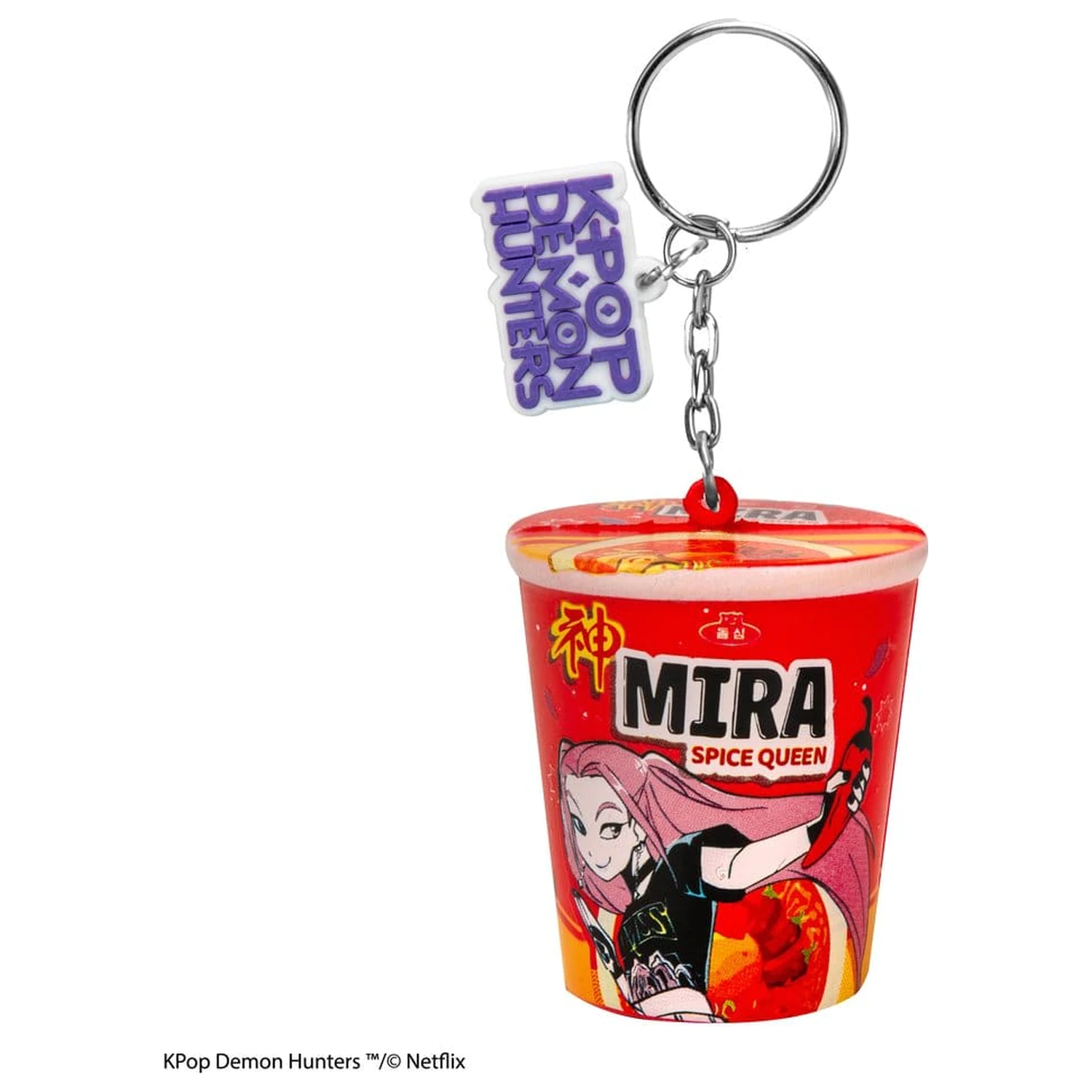 KPop Demon Hunters Squishy Klíčenka Mira Spice Queen Noodles fotografii produktu