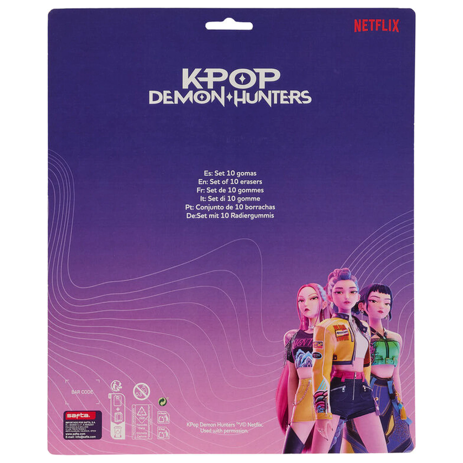 Kpop Demon Hunters sada gum fotografii produktu