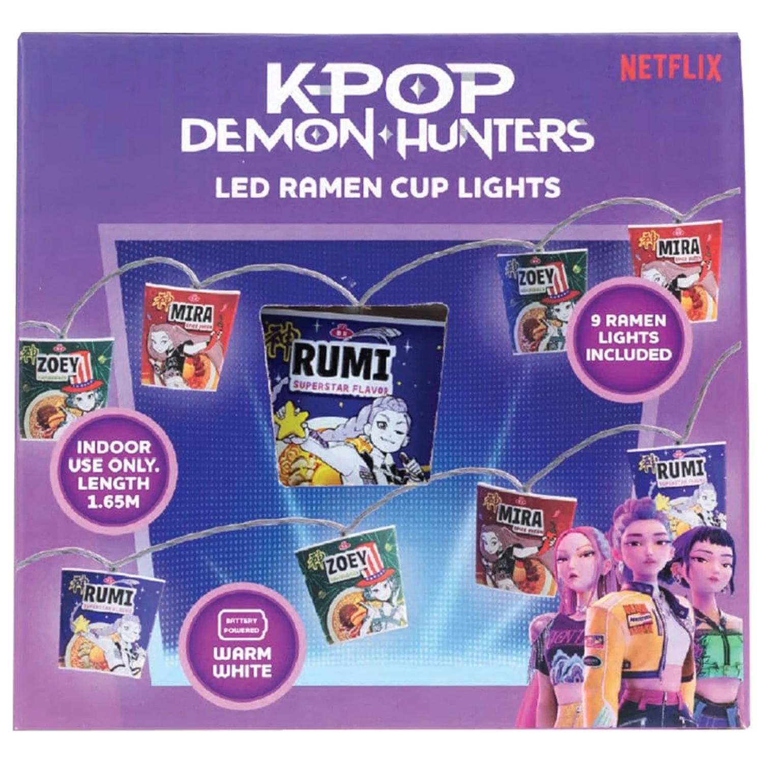 KPop Demon Hunters String Lights Ramen fotografii produktu