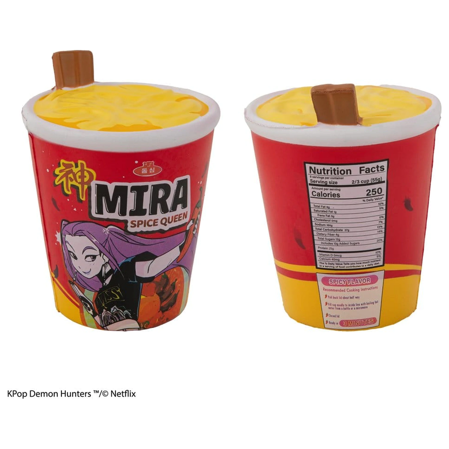 KPop Demon Hunters Squishy antistresová figurka Mira Spice Queen Noodles fotografii produktu