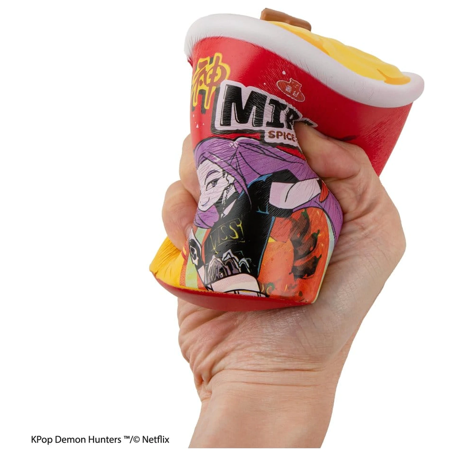 KPop Demon Hunters Squishy antistresová figurka Mira Spice Queen Noodles fotografii produktu