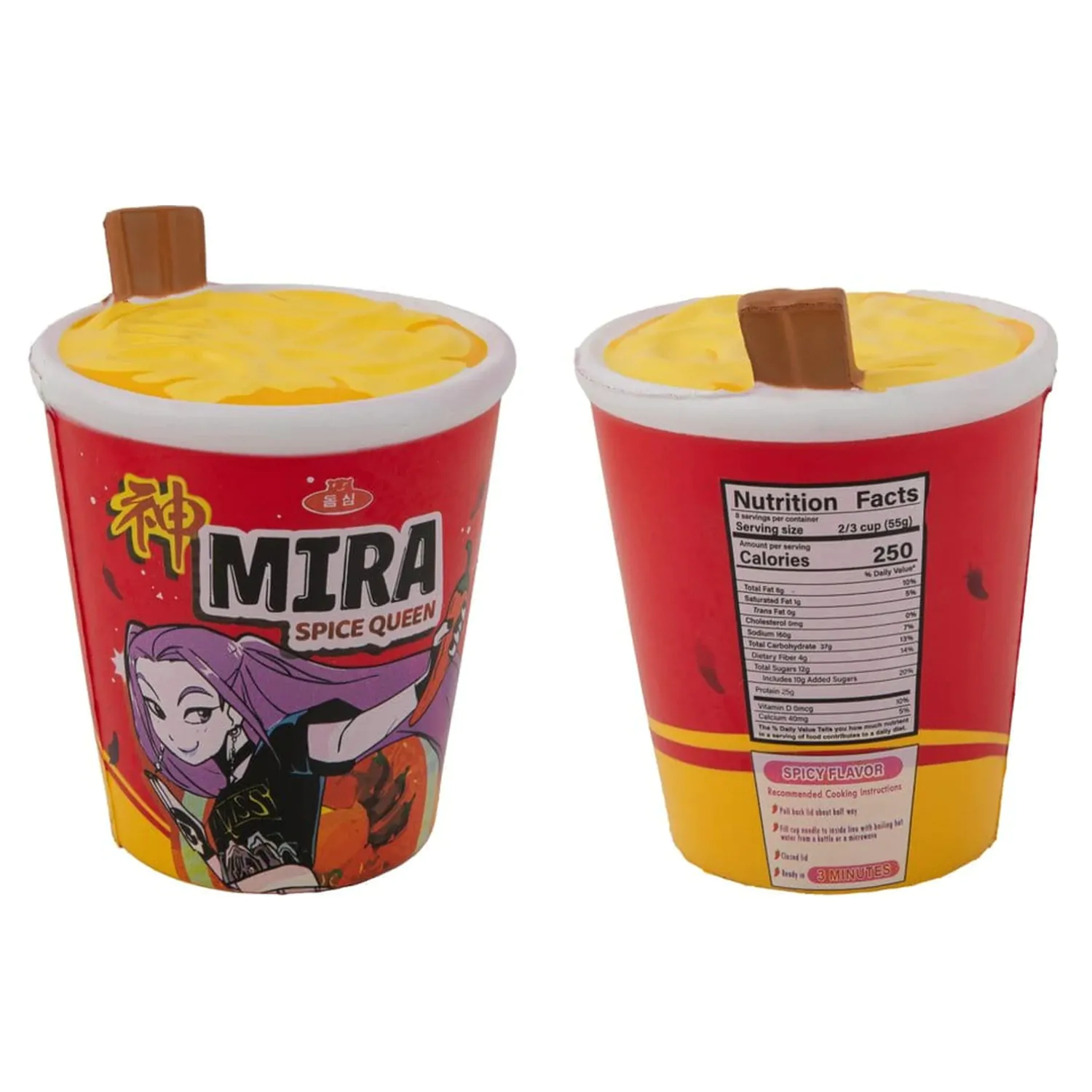 KPop Demon Hunters Squishy antistresová figurka Mira Spice Queen Noodles fotografii produktu