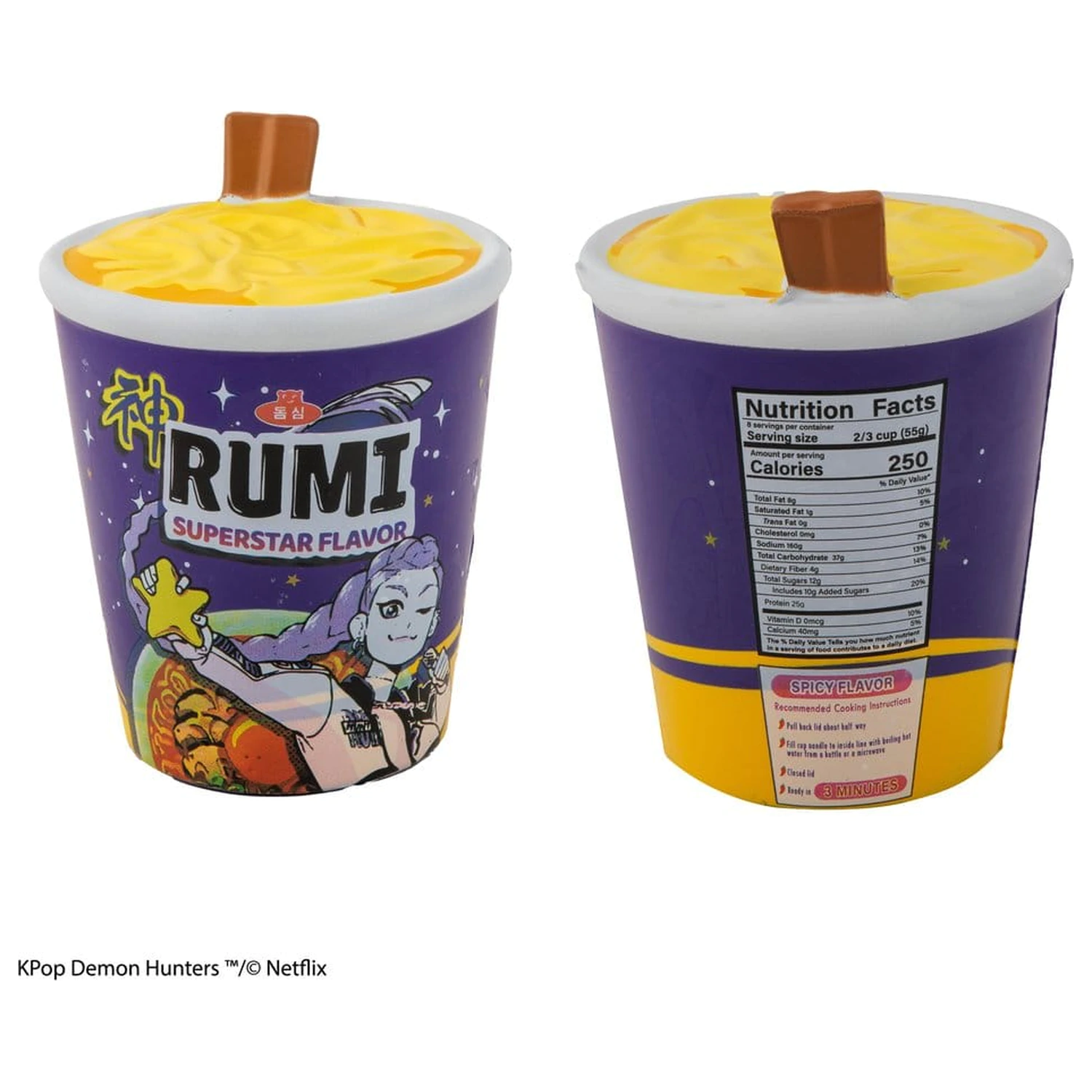 KPop Demon Hunters squishy antistresová figurka Rumi Superstar Flavor Noodles fotografii produktu
