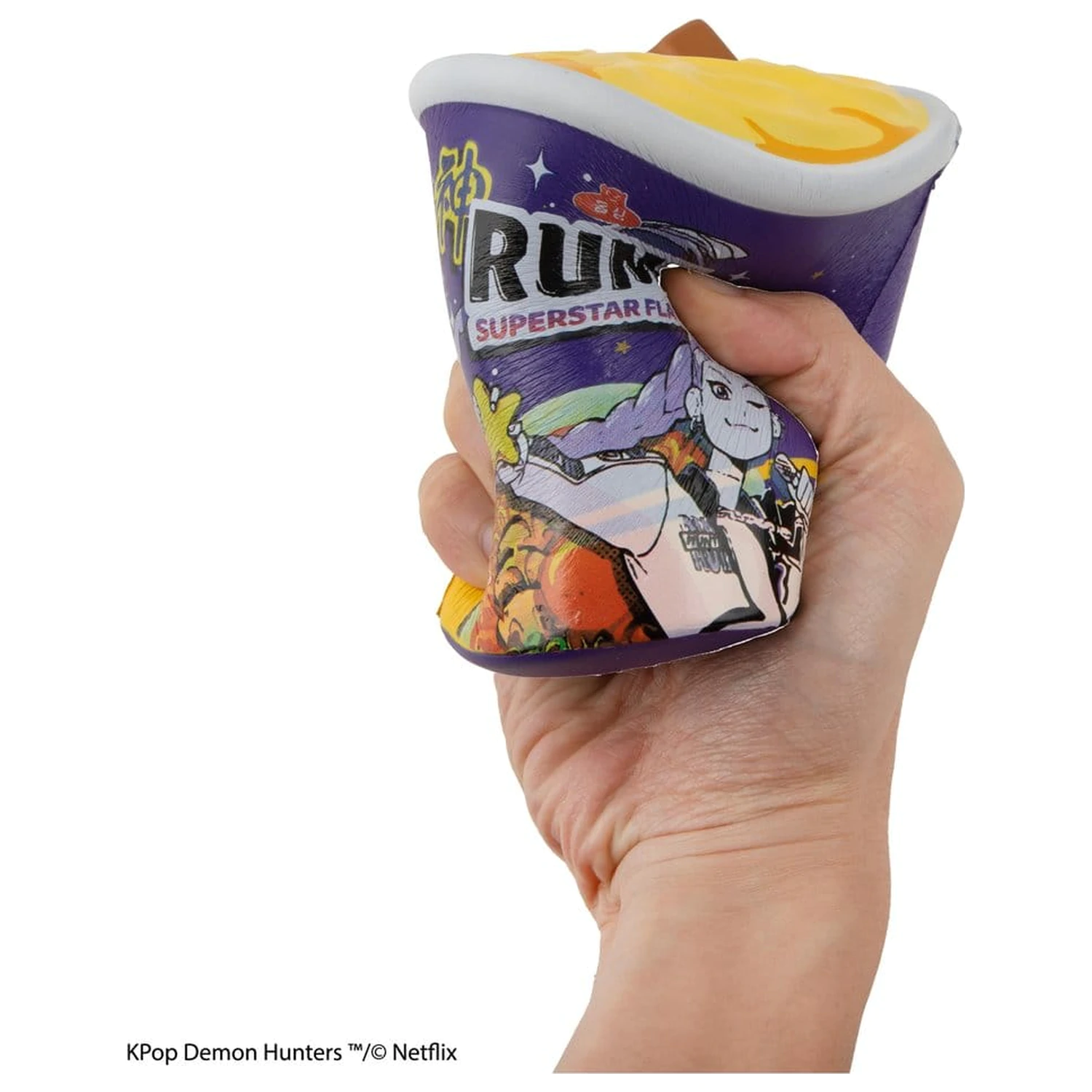 KPop Demon Hunters squishy antistresová figurka Rumi Superstar Flavor Noodles fotografii produktu