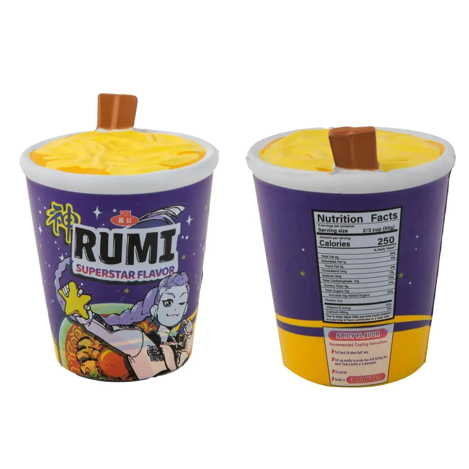 KPop Demon Hunters squishy antistresová figurka Rumi Superstar Flavor Noodles fotografii produktu