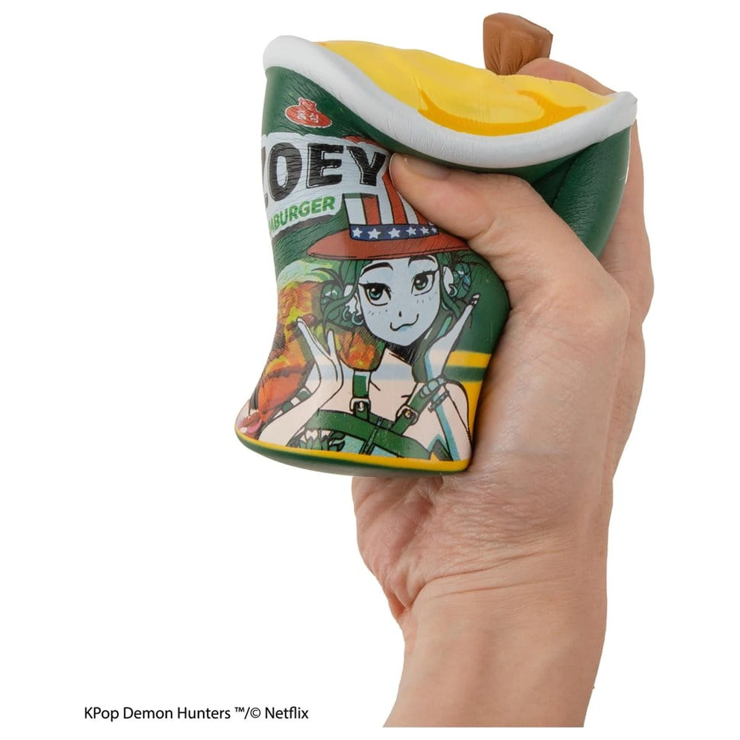KPop Demon Hunters Squishy Anti Stress Figure Zoey Hamburger Noodles fotografii produktu
