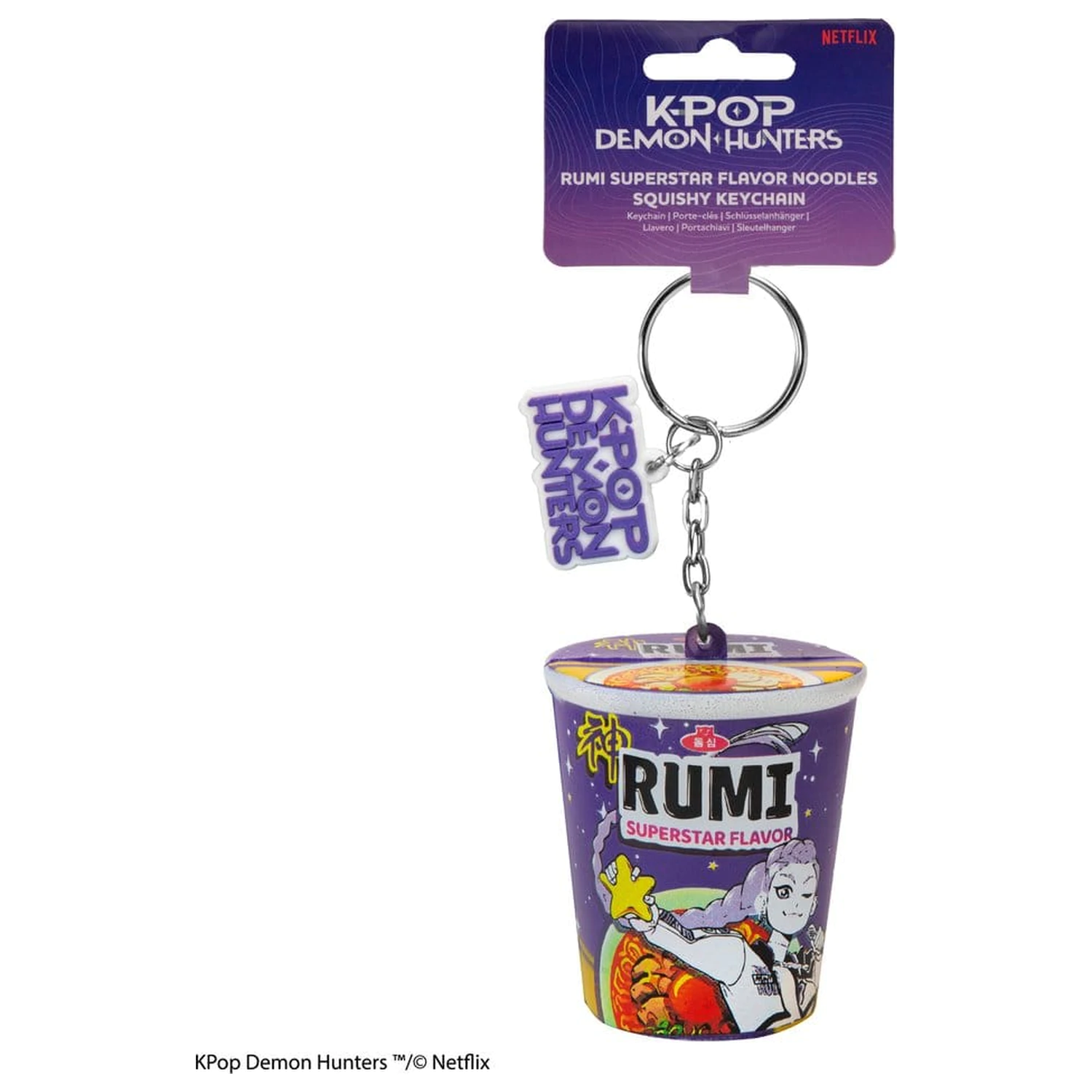 KPop Demon Hunters Squishy Klíčenka Rumi Superstar Flavor Noodles fotografii produktu