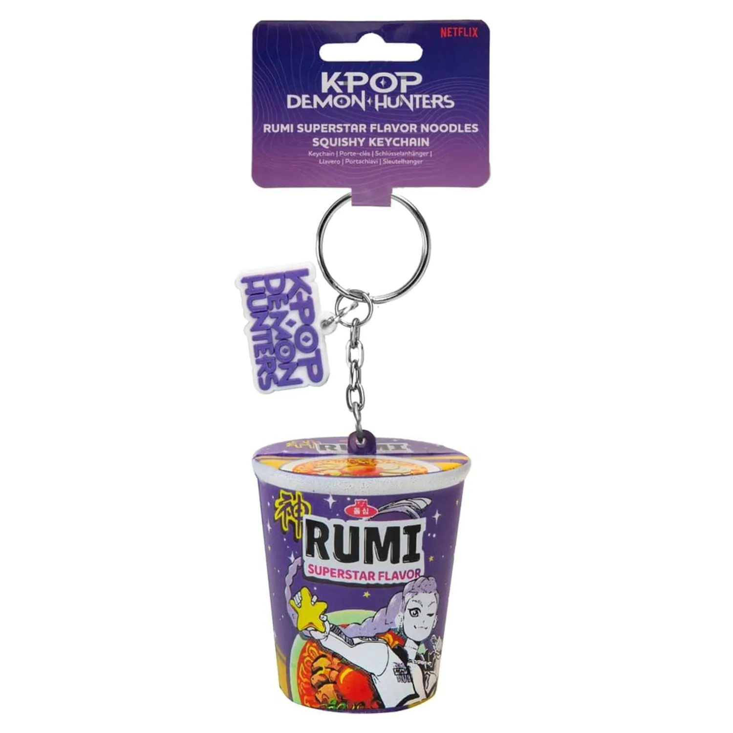 KPop Demon Hunters Squishy Klíčenka Rumi Superstar Flavor Noodles fotografii produktu