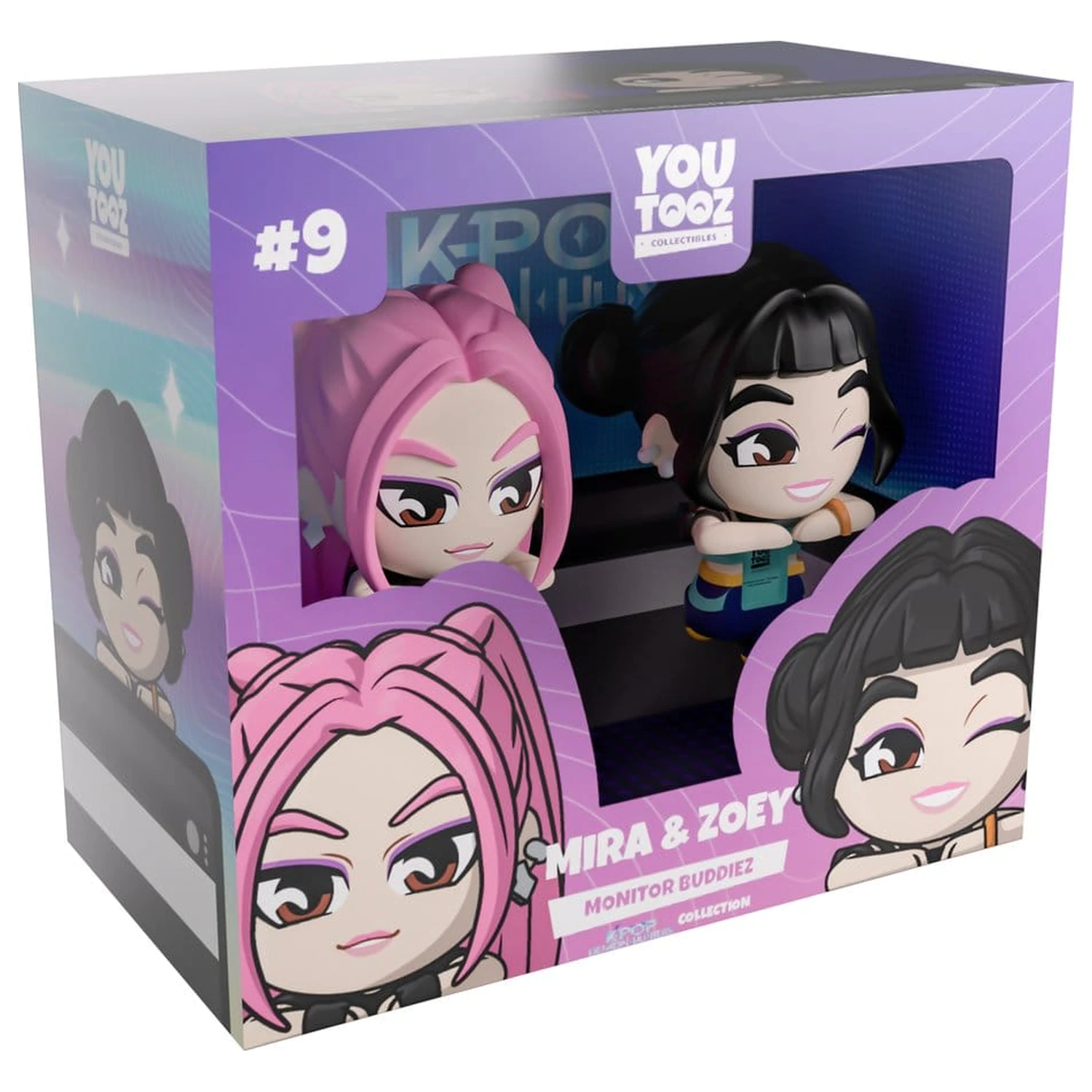 KPop Demon Hunters Vinylové figurky Mira & Zoey Monitor Buddiez 6 cm fotografii produktu
