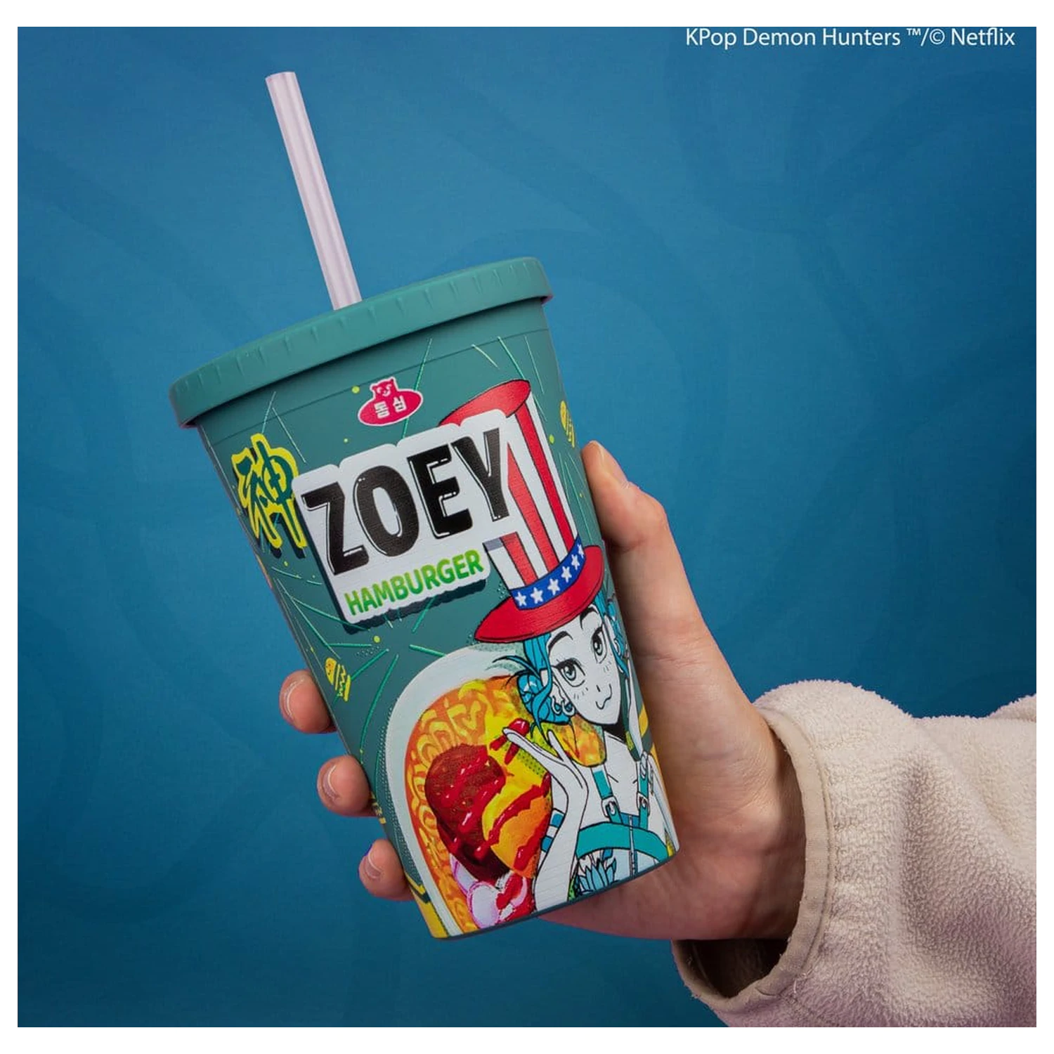 KPop Demon Hunters Tumbler Zoey Hamburger fotografii produktu