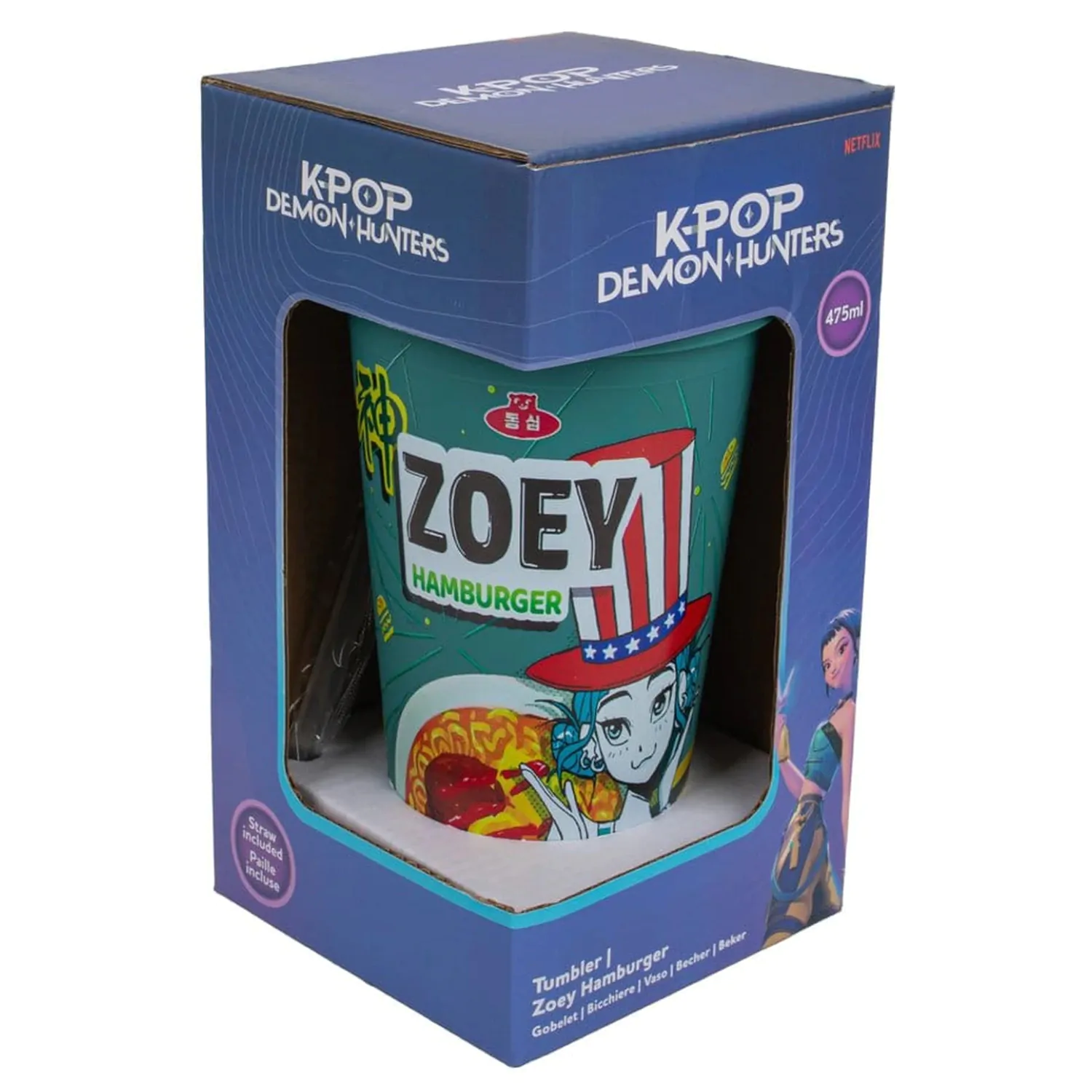 KPop Demon Hunters Tumbler Zoey Hamburger fotografii produktu