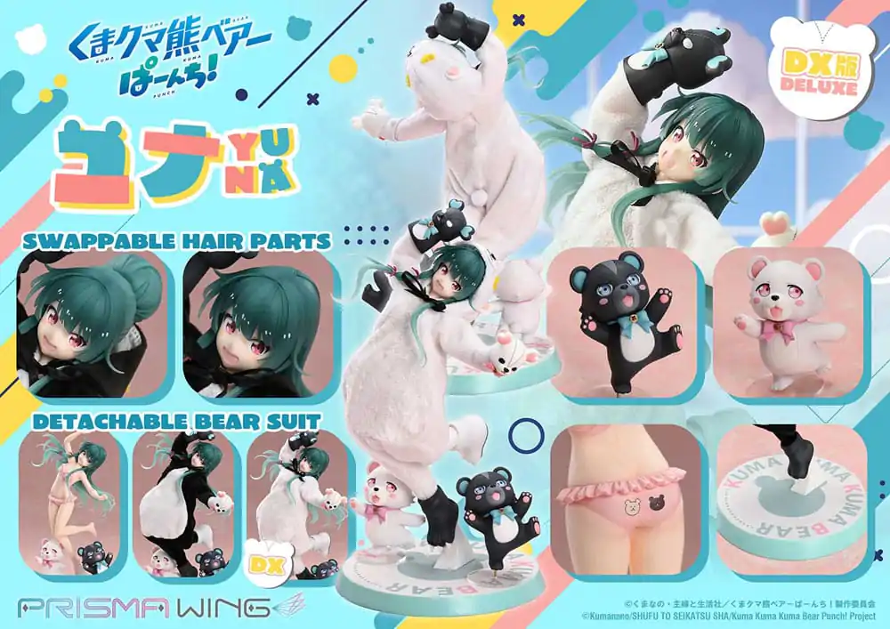 Kuma Kuma Kuma Bear Punch! Prisma Wing PVC Socha 1/7 Yuna Deluxe verze 28 cm fotografii produktu