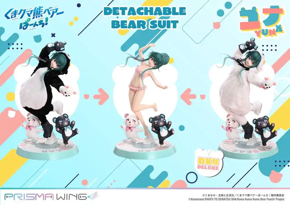 Kuma Kuma Kuma Bear Punch! Prisma Wing PVC Socha 1/7 Yuna Deluxe verze 28 cm fotografii produktu