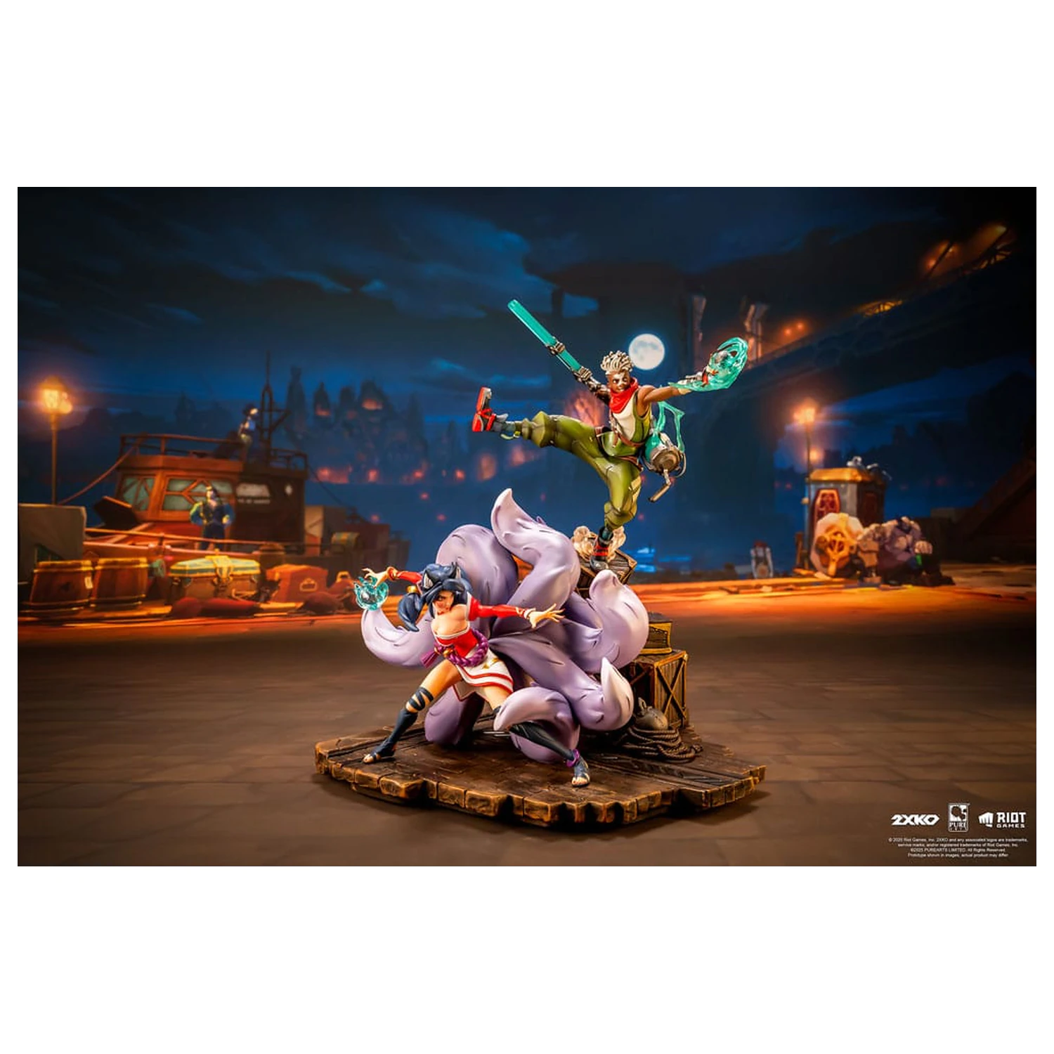 League of Legends Soška 1/10 2XKO Ekko & Ahri Diorama 30 cm fotografii produktu