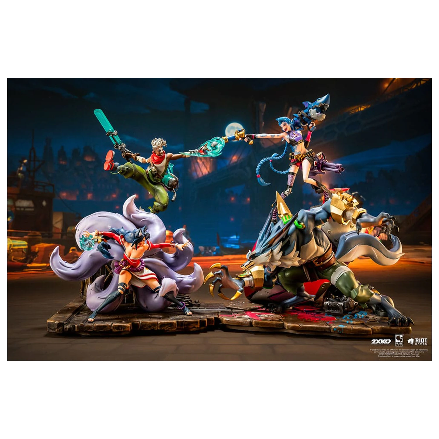 League of Legends Soška 1/10 2XKO Ekko & Ahri Diorama 30 cm fotografii produktu