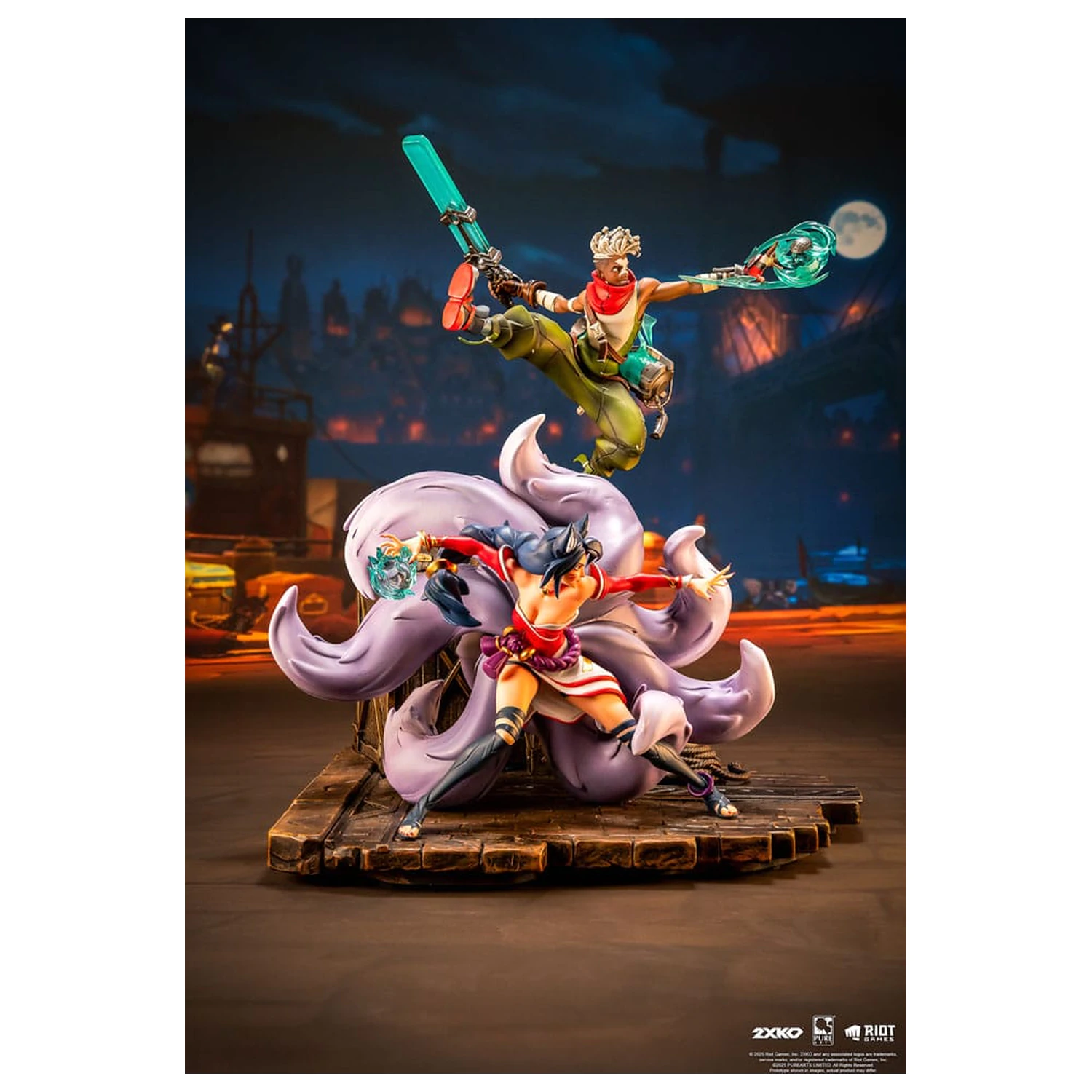 League of Legends Soška 1/10 2XKO Ekko & Ahri Diorama 30 cm fotografii produktu