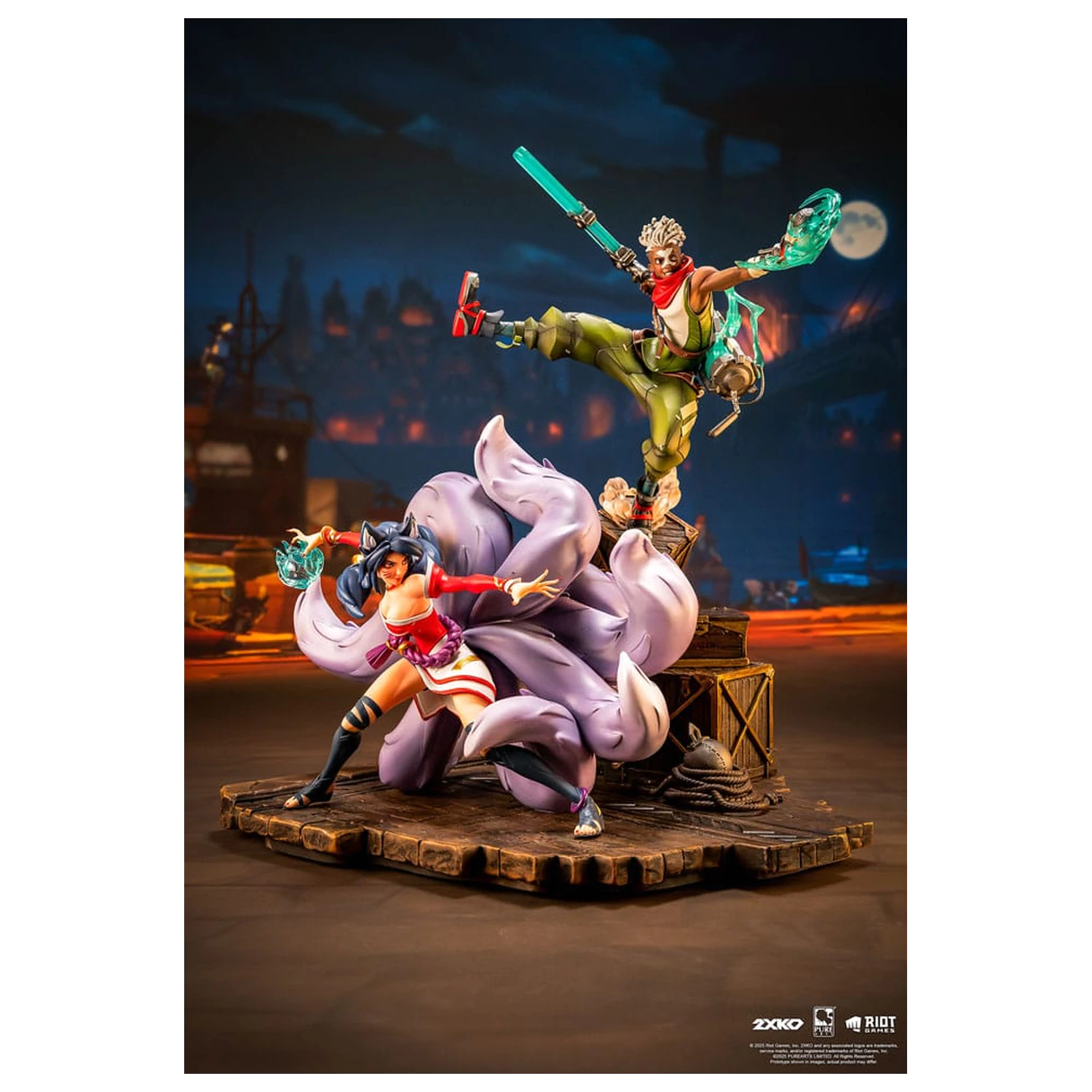 League of Legends Soška 1/10 2XKO Ekko & Ahri Diorama 30 cm fotografii produktu