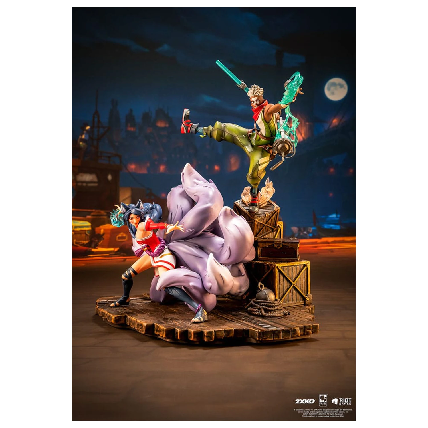 League of Legends Soška 1/10 2XKO Ekko & Ahri Diorama 30 cm fotografii produktu