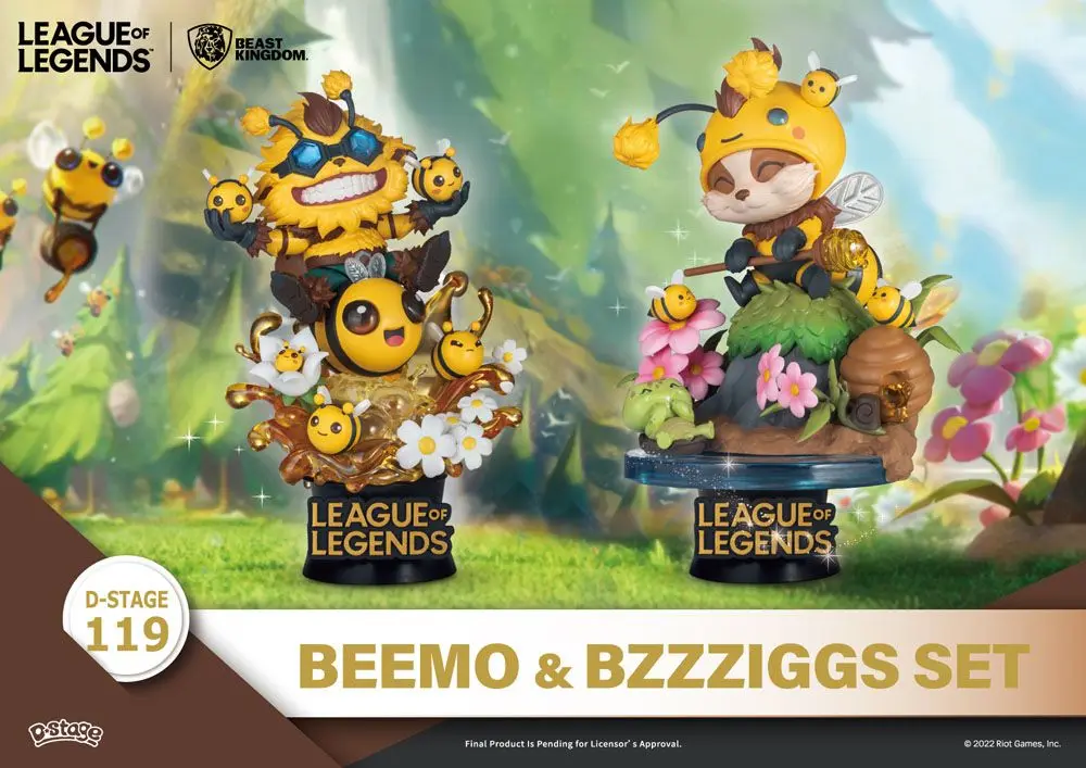 League of Legends D-Stage PVC Diorama Set Beemo & BZZZiggs 15 cm fotografii produktu