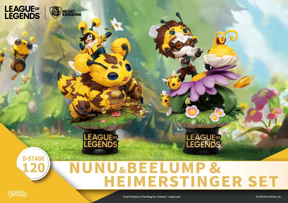 League of Legends PVC Diorama Set Nunu &amp; Beelump &amp; Heimerstinger 16 cm fotografii produktu