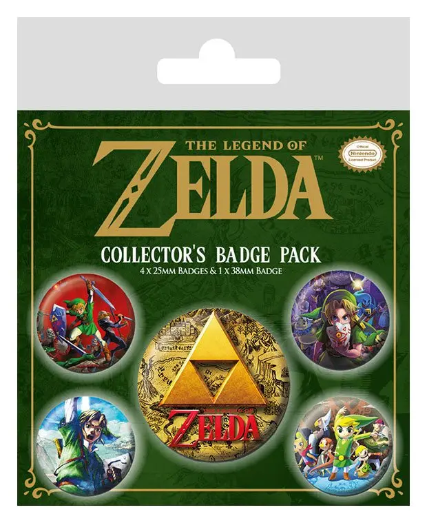 Legend of Zelda Plackové Odznaky 5-Pack Classics fotografii produktu