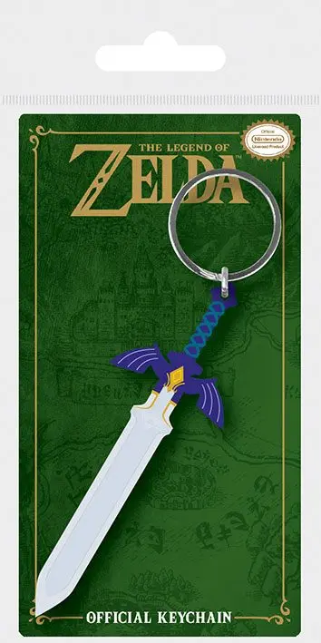 The Legend of Zelda Gumová Klíčenka Master Sword 6 cm fotografii produktu