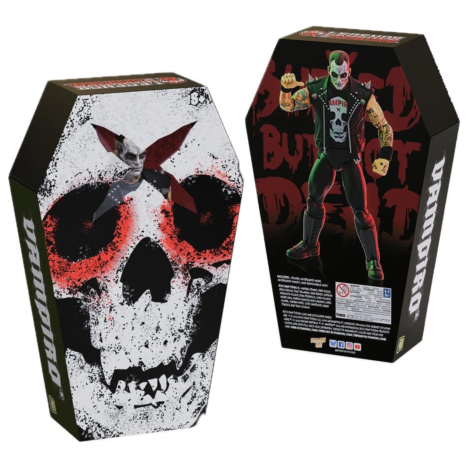 Akční figurka Legends of Lucha Libre Fanaticos Vampiro Coffin Box Resurrected 15 cm fotografii produktu