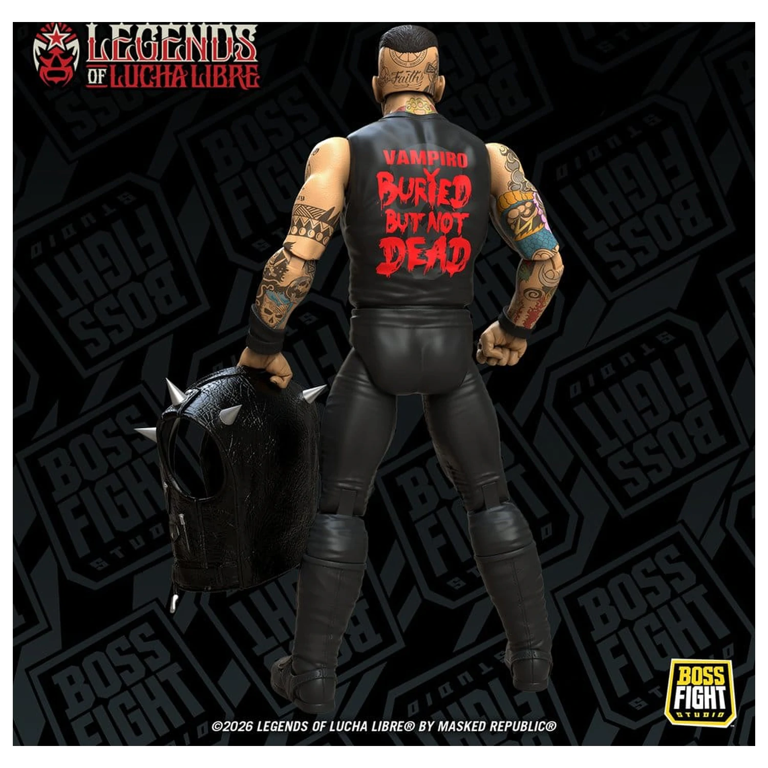 Akční figurka Legends of Lucha Libre Fanaticos Vampiro Coffin Box Resurrected 15 cm fotografii produktu