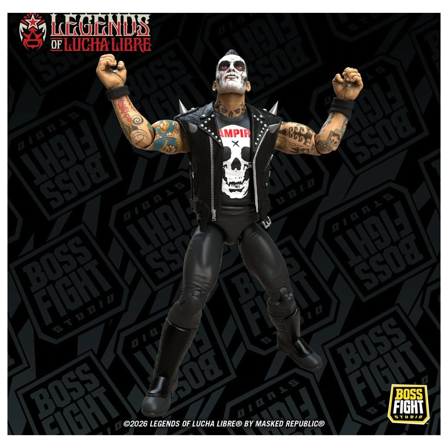 Akční figurka Legends of Lucha Libre Fanaticos Vampiro Coffin Box Resurrected 15 cm fotografii produktu