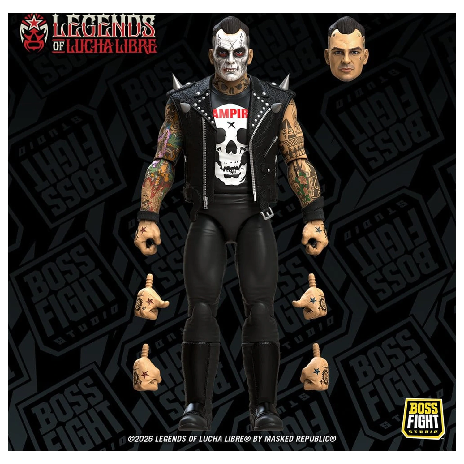 Akční figurka Legends of Lucha Libre Fanaticos Vampiro Coffin Box Resurrected 15 cm fotografii produktu
