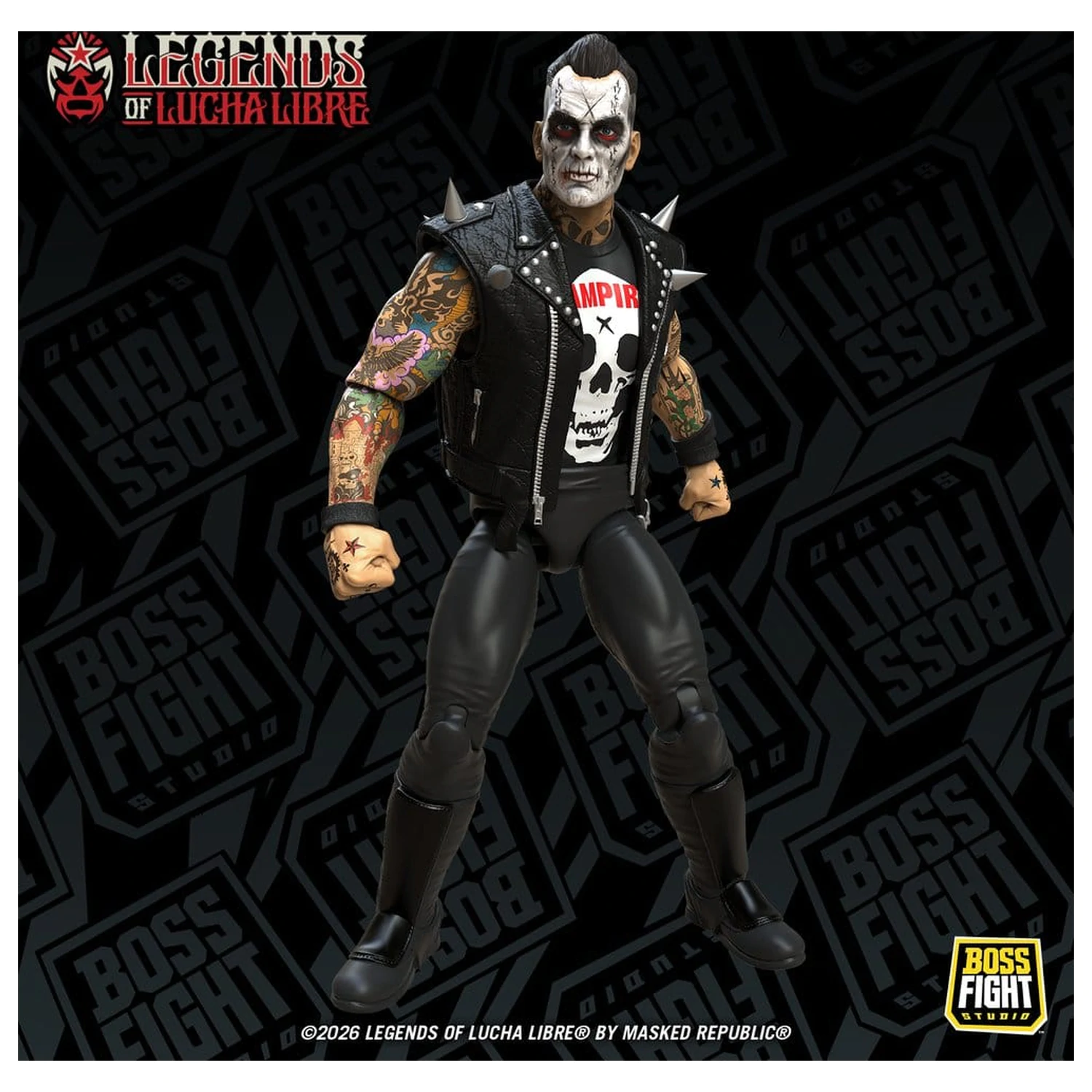 Akční figurka Legends of Lucha Libre Fanaticos Vampiro Coffin Box Resurrected 15 cm fotografii produktu