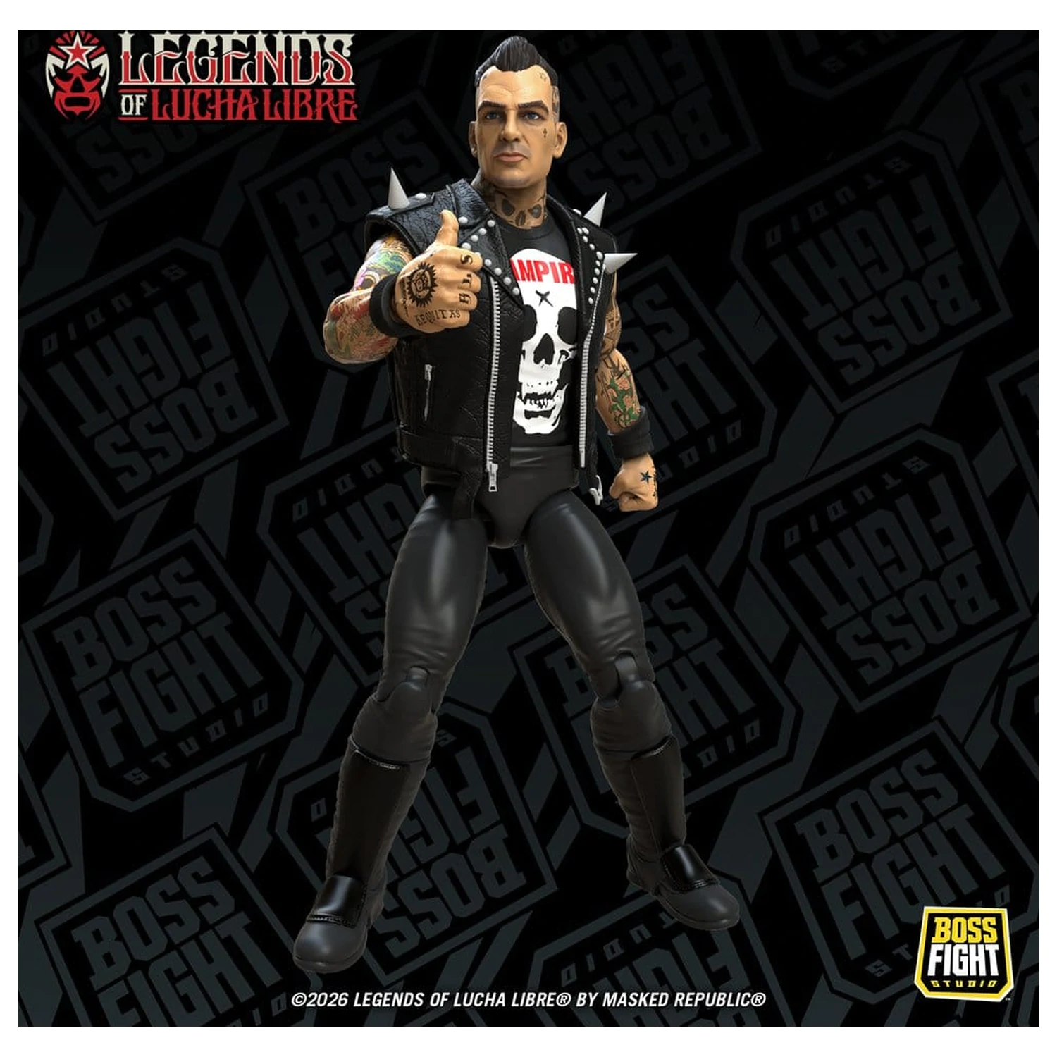 Akční figurka Legends of Lucha Libre Fanaticos Vampiro Coffin Box Resurrected 15 cm fotografii produktu